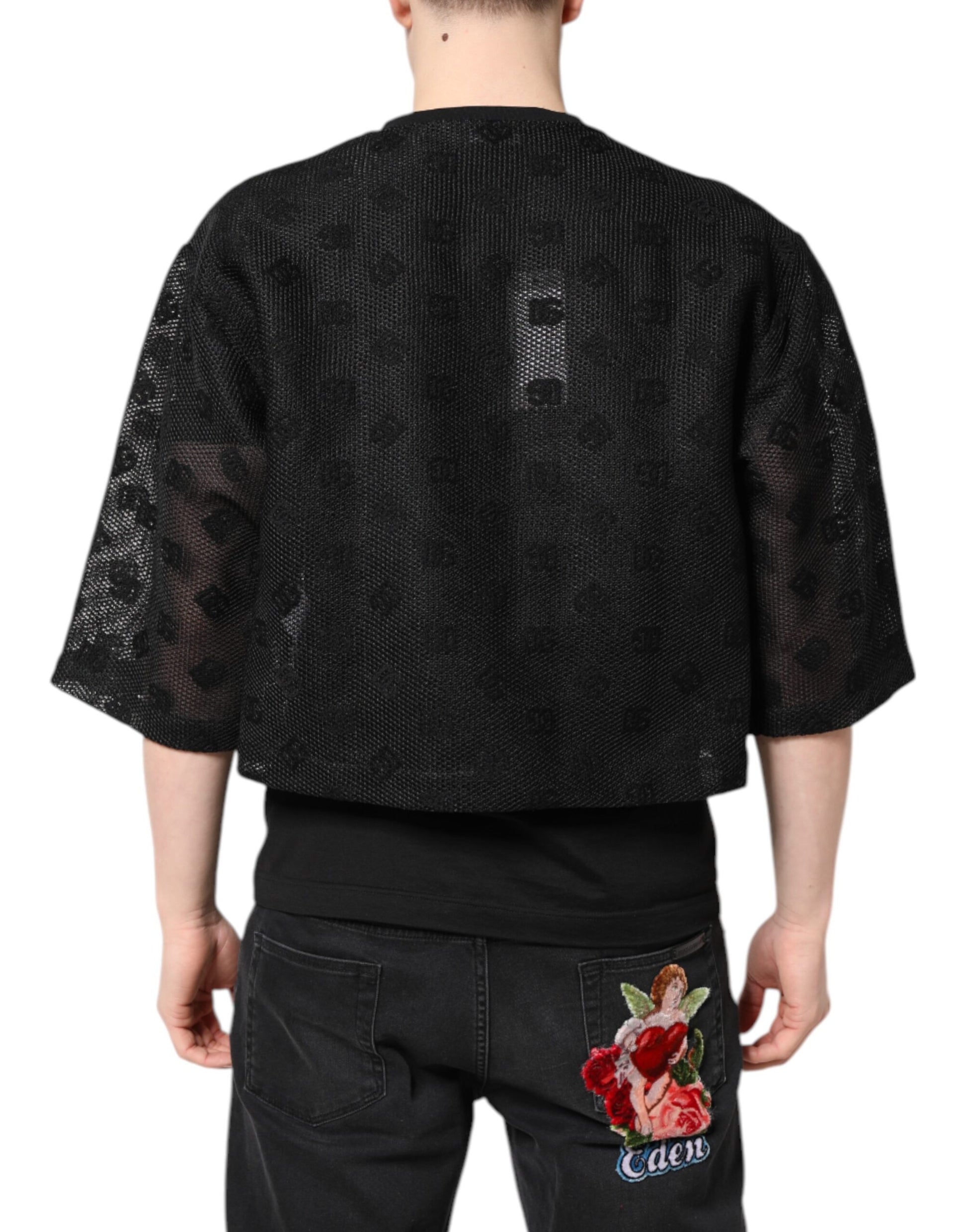 Dolce & Gabbana Black T-Shirt for Men side view
