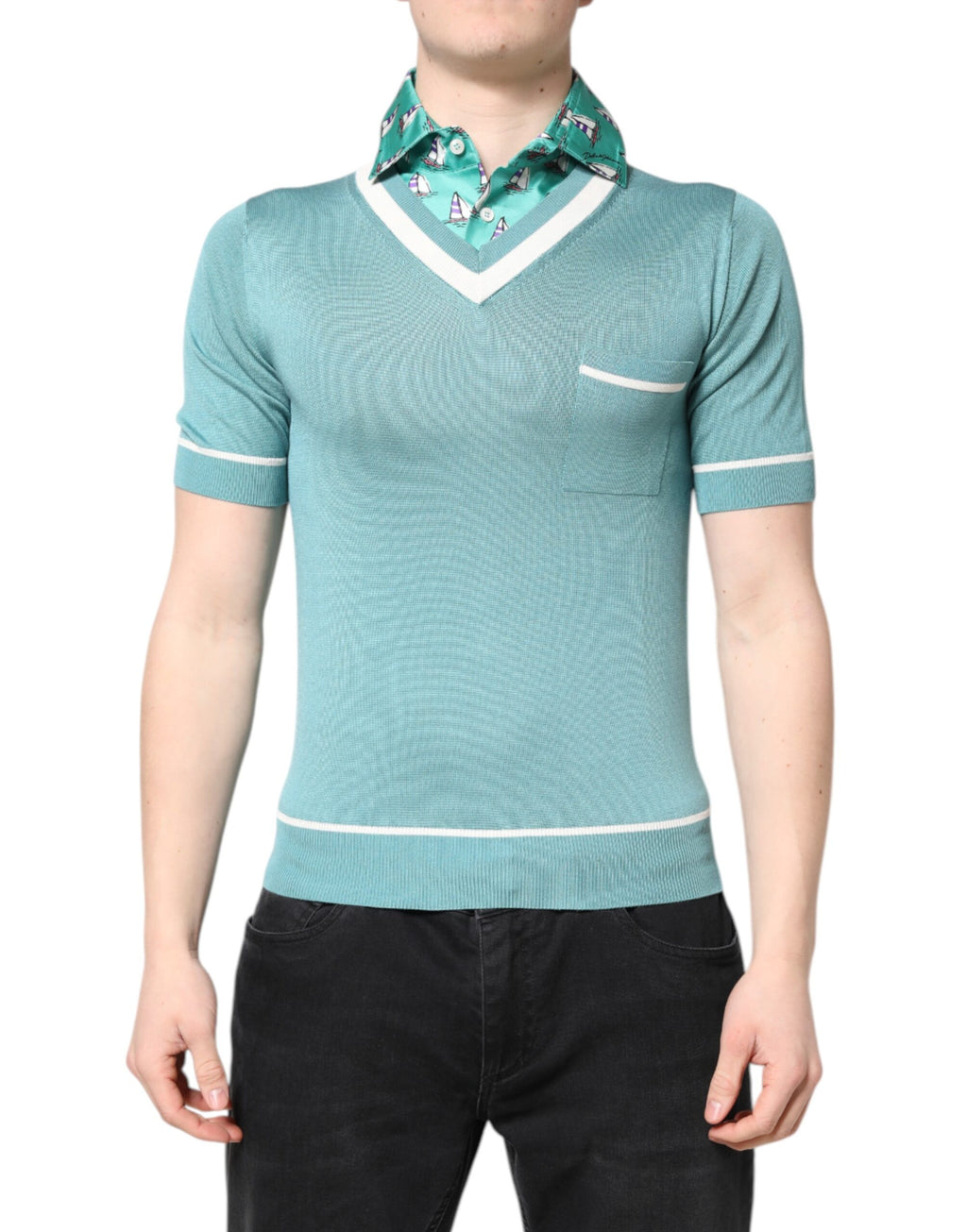 Dolce & Gabbana Green Polo Shirt for Men