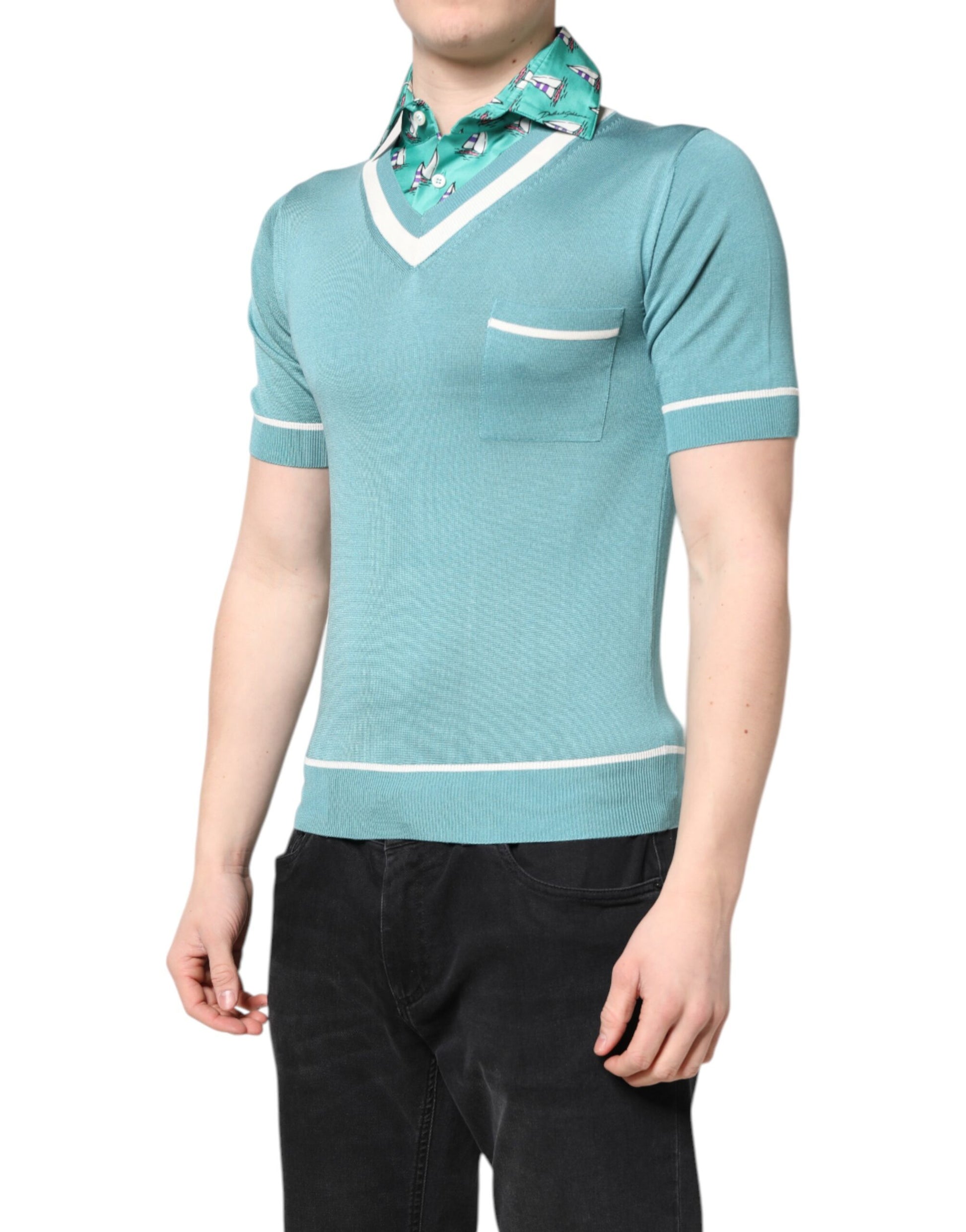 Dolce & Gabbana Green Polo Shirt for Men detail view