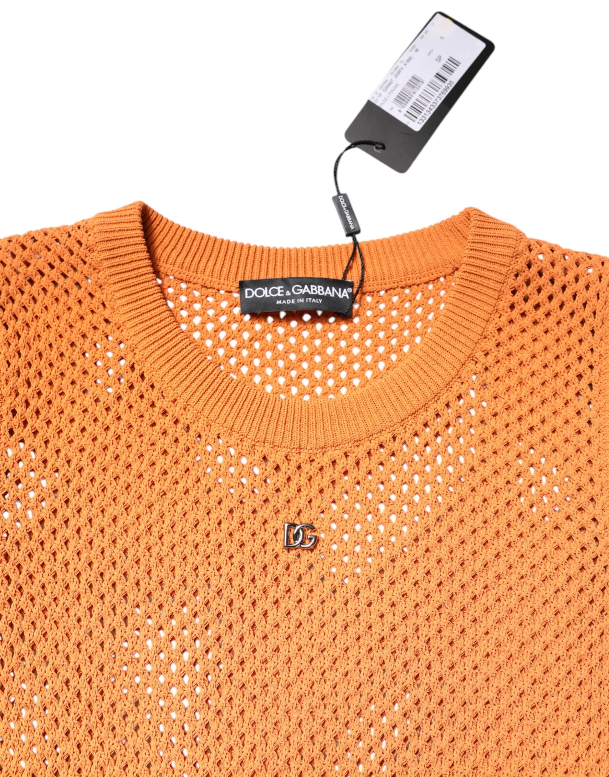 Dolce & Gabbana Orange Sleeveless T-Shirt for Men additional view