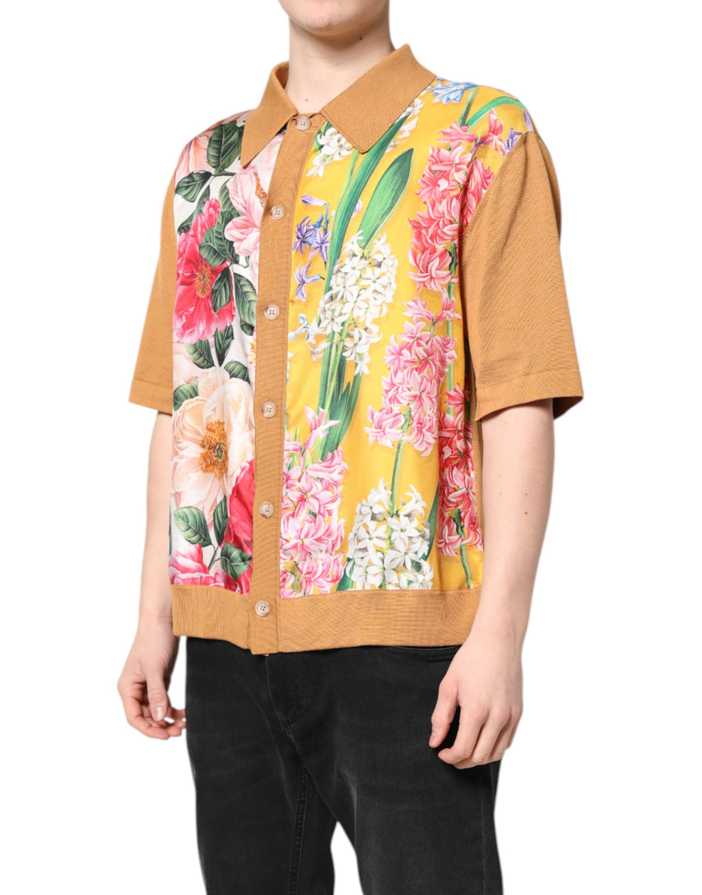 Dolce & Gabbana Brown Polo Shirt for Men detail view