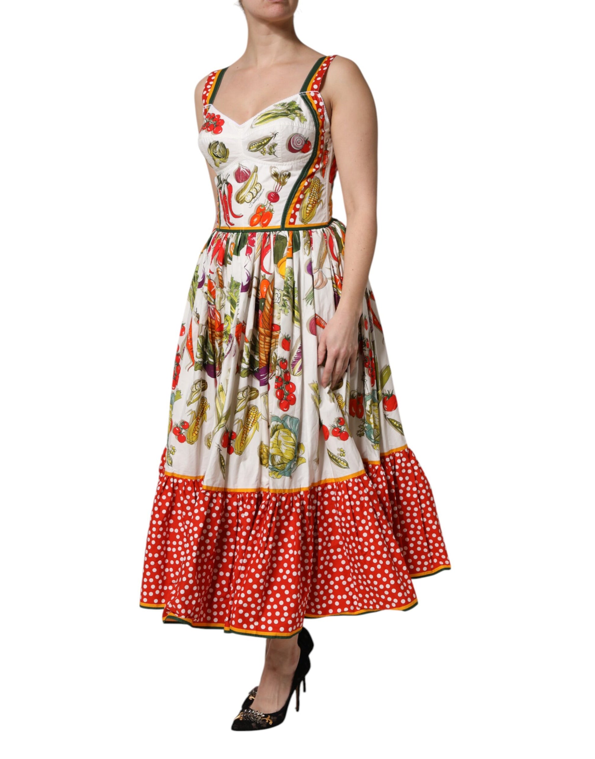 Dolce & Gabbana White Midi Dress for Women detail view