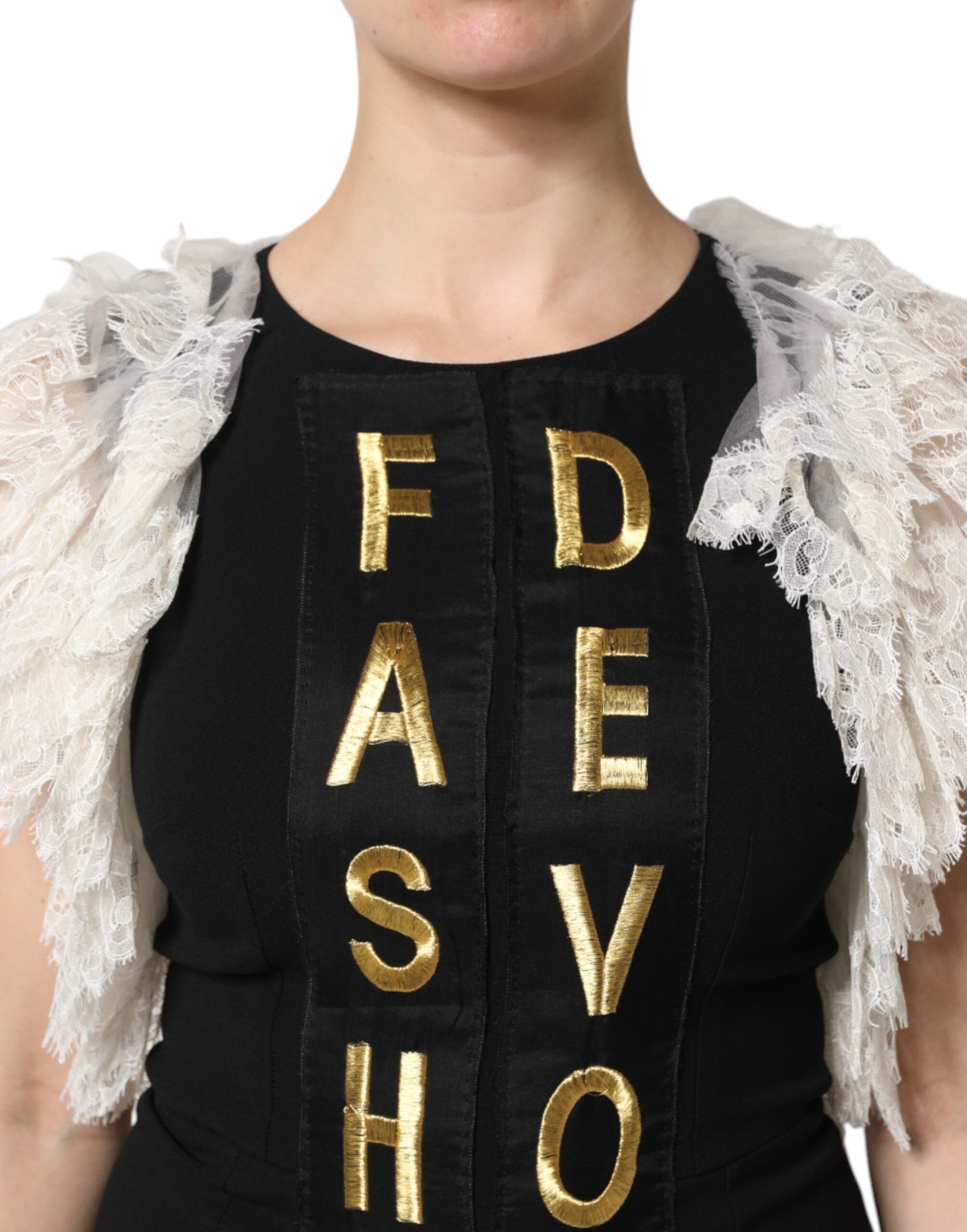 Robe Courte Dolce & Gabbana Noire Devotion Ornée
