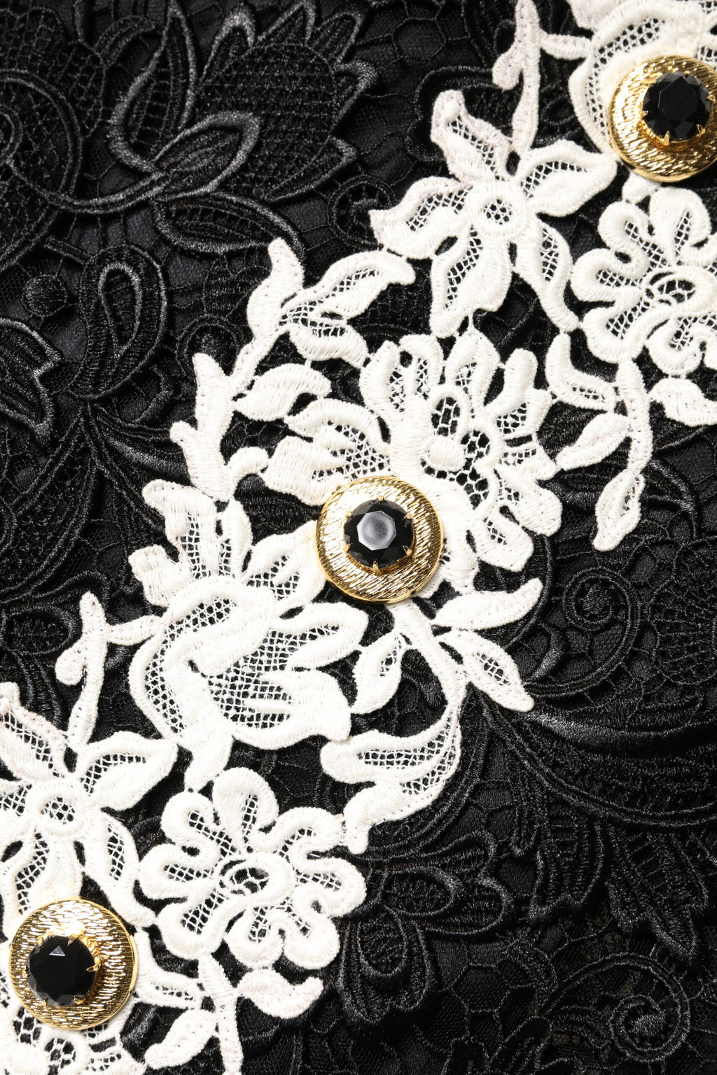 Dolce & Gabbana Schwarzes besticktes Minikleid aus floraler Spitze