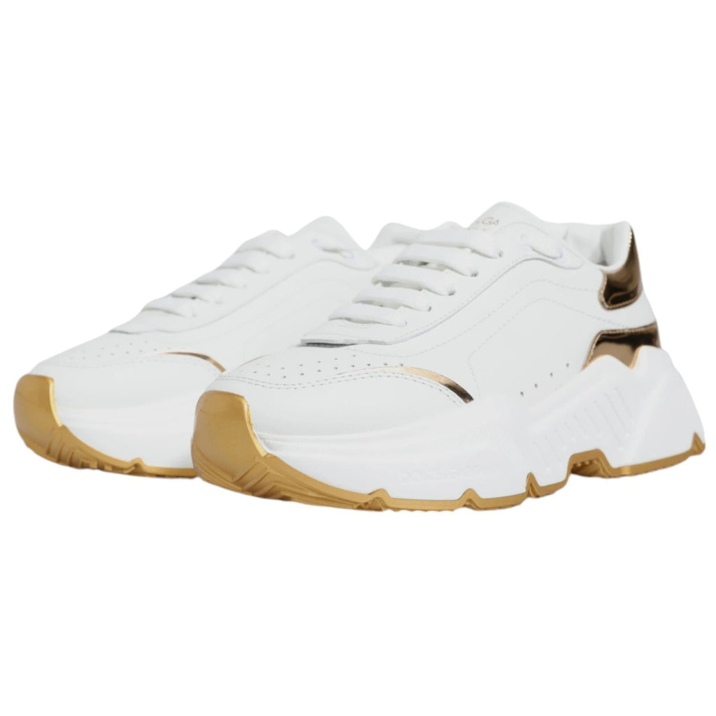 Dolce & Gabbana White Low Top Sneakers for Women side view