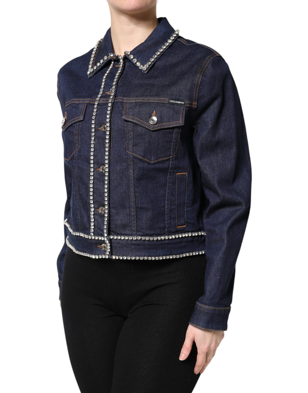 Dolce & Gabbana Blue Denim Jackets for Women detail view