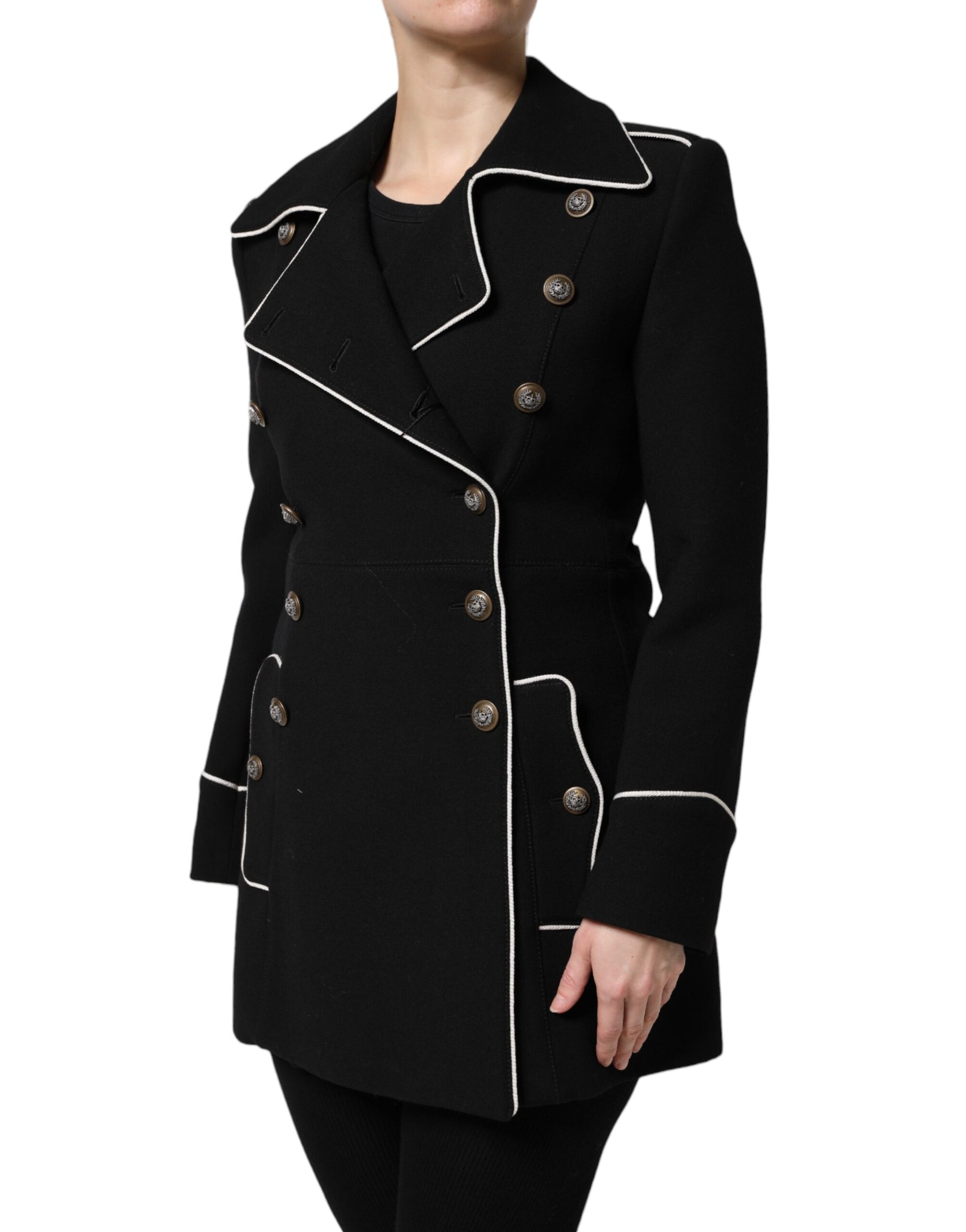 Dolce & Gabbana Black Coat for Women detail view