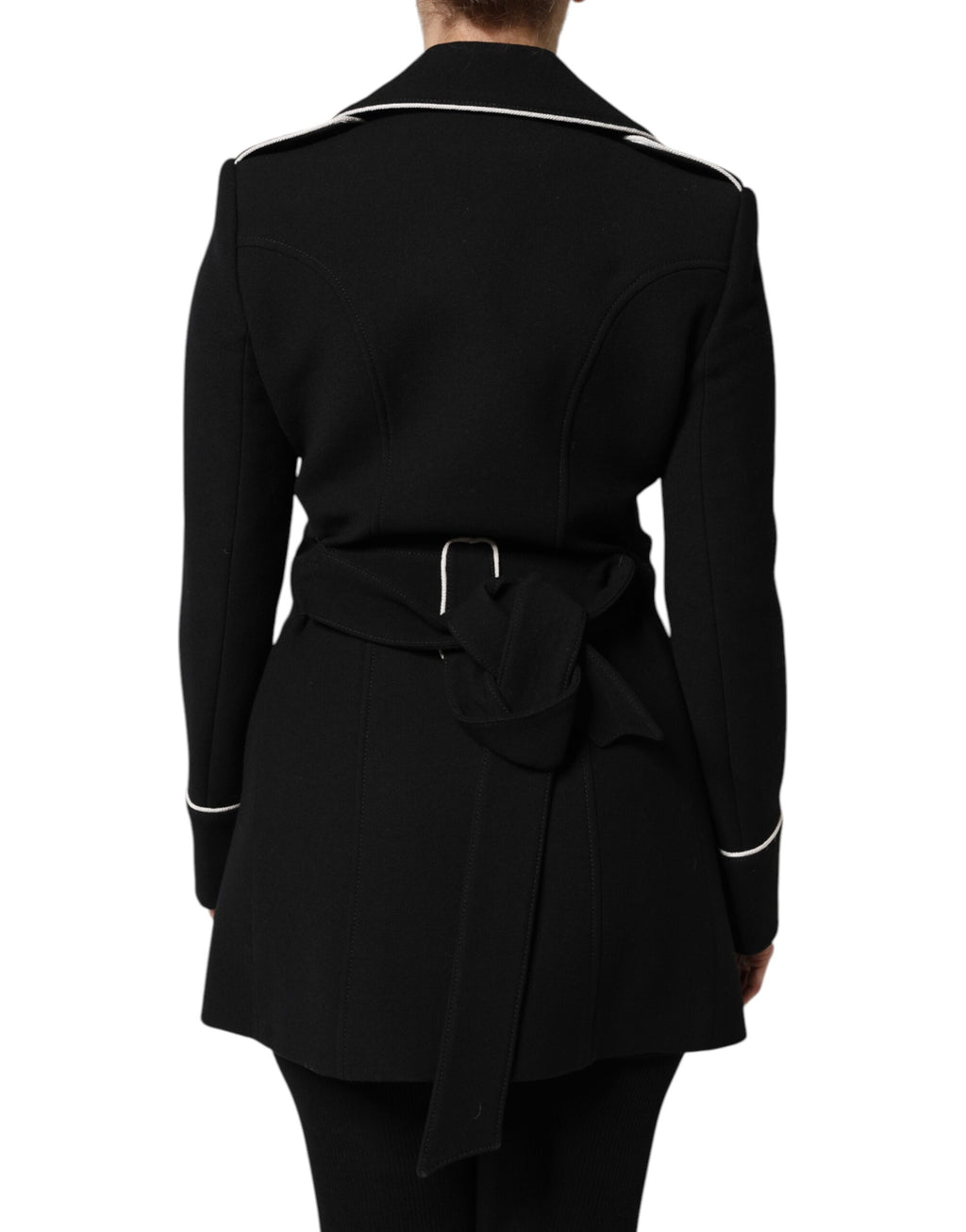 Dolce & Gabbana Black Coat for Women side view