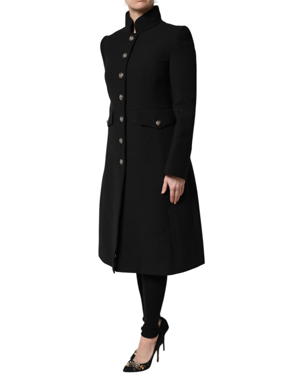 Dolce & Gabbana Black Trench Coats for Women detail view