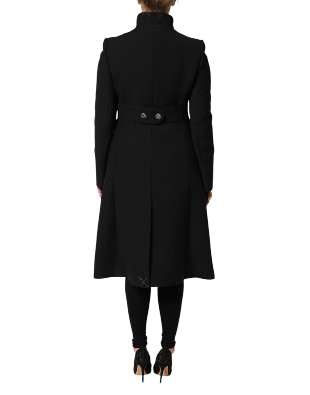 Dolce & Gabbana Black Trench Coats for Women side view