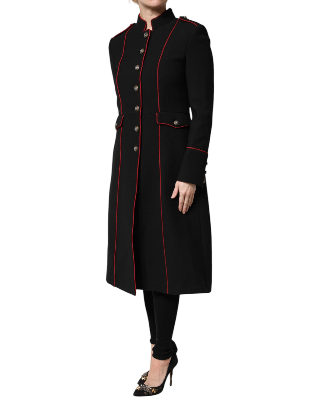 Dolce & Gabbana Black Trench Coats for Women detail view