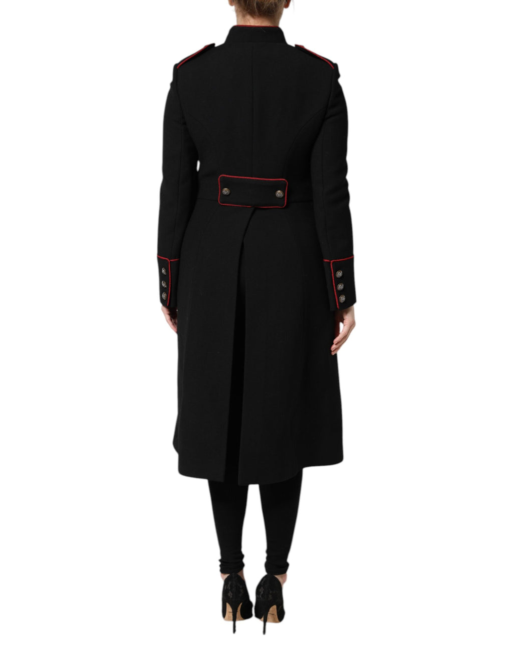 Dolce & Gabbana Black Trench Coats for Women side view