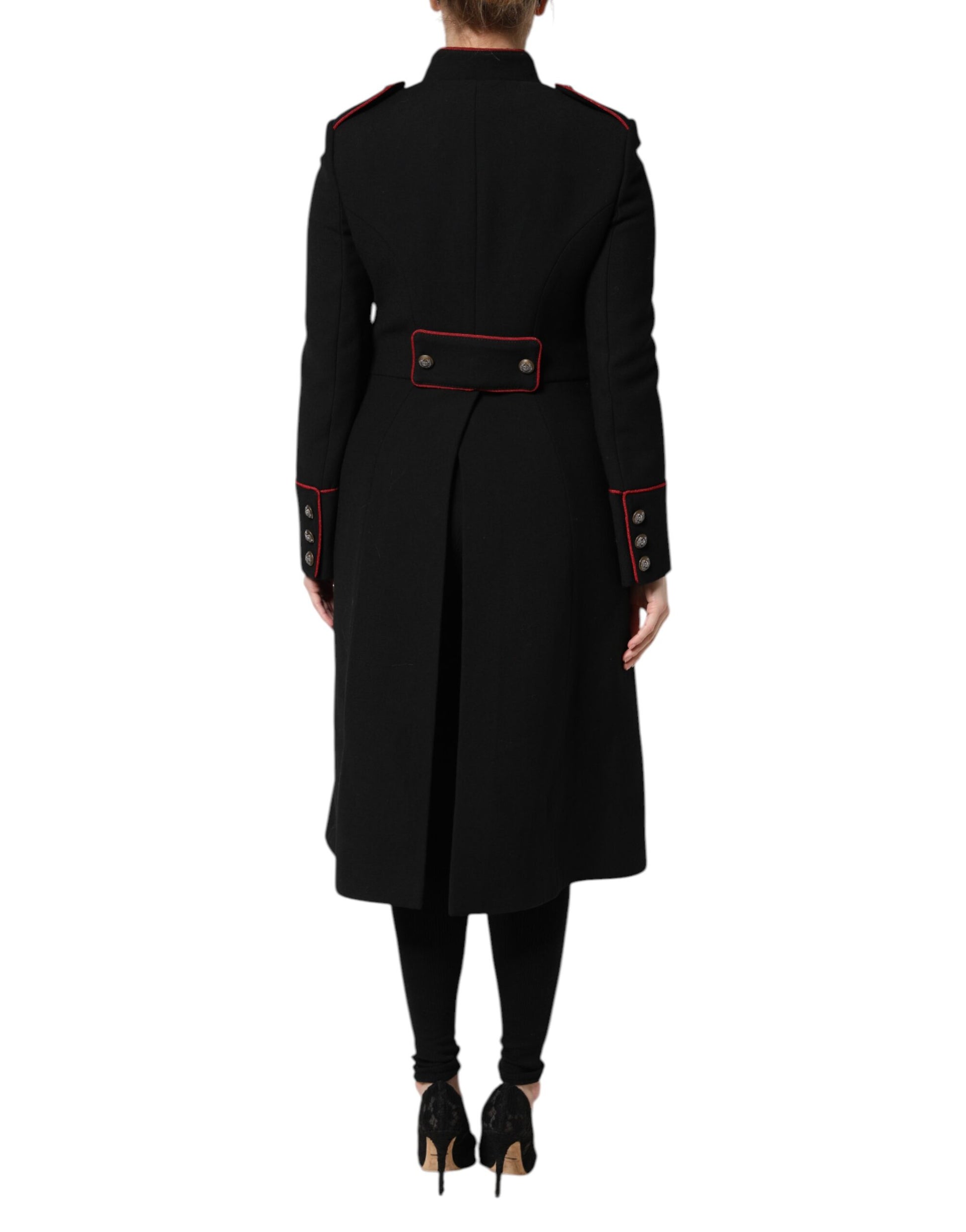 Dolce & Gabbana Black Trench Coats for Women side view