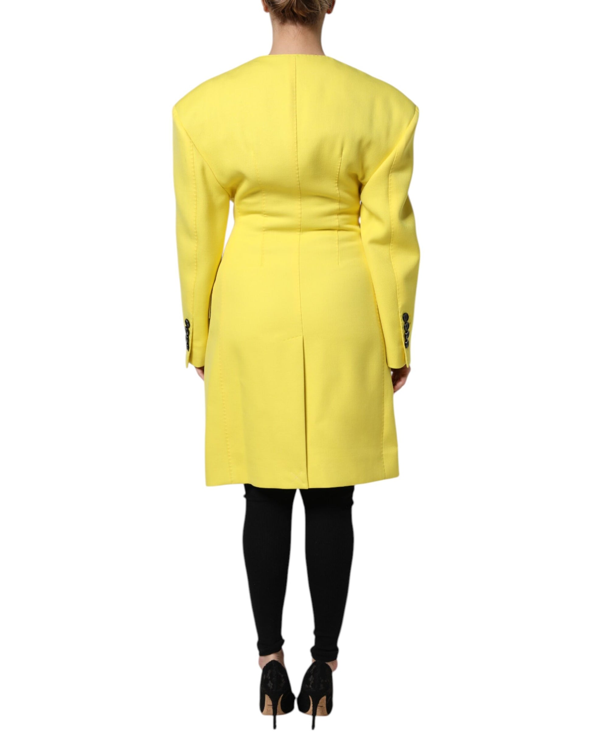 Dolce & Gabbana Yellow Trench Coats for Women side view