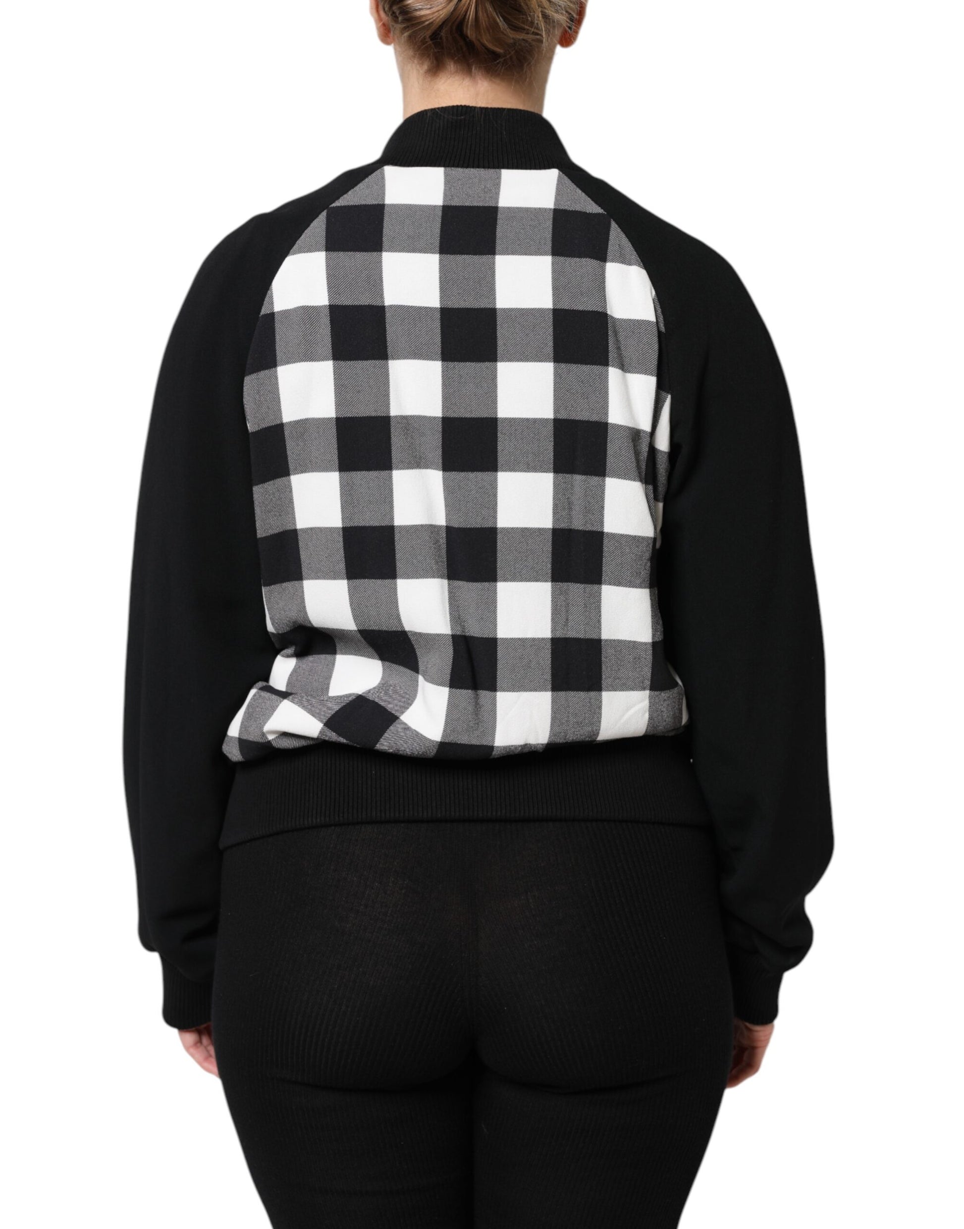 Dolce & Gabbana Black Bomber for Women side view