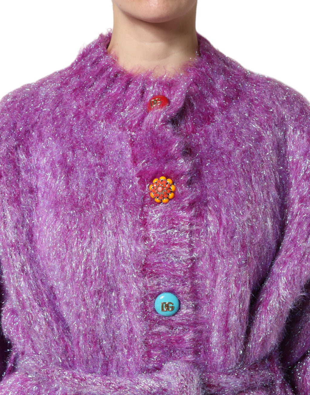 Veste Trench Dolce & Gabbana Violette à Boutons