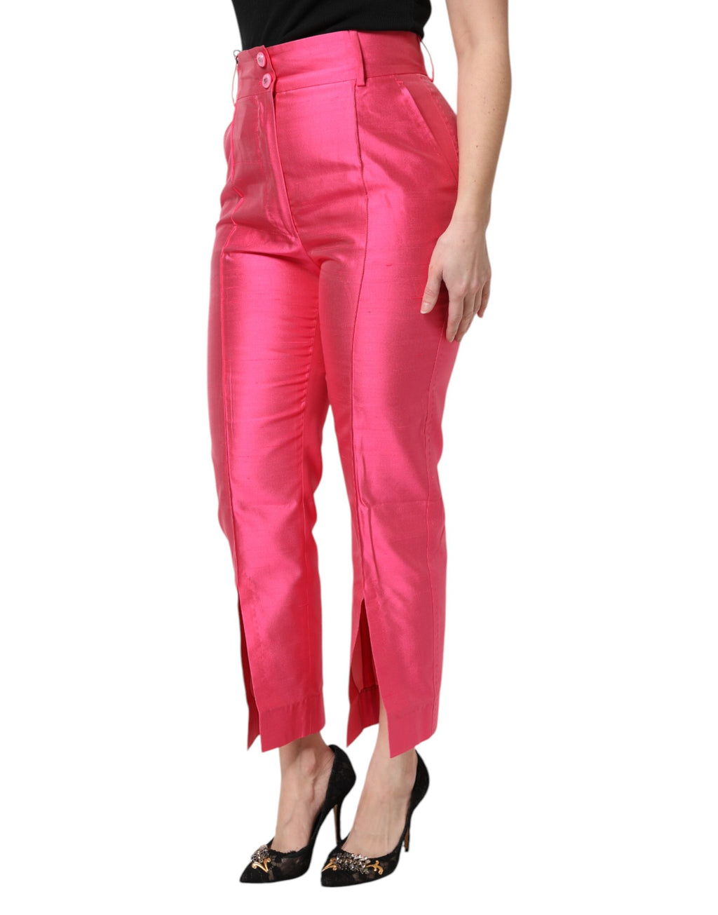 Dolce & Gabbana Pink Dress Pants for Women detail view