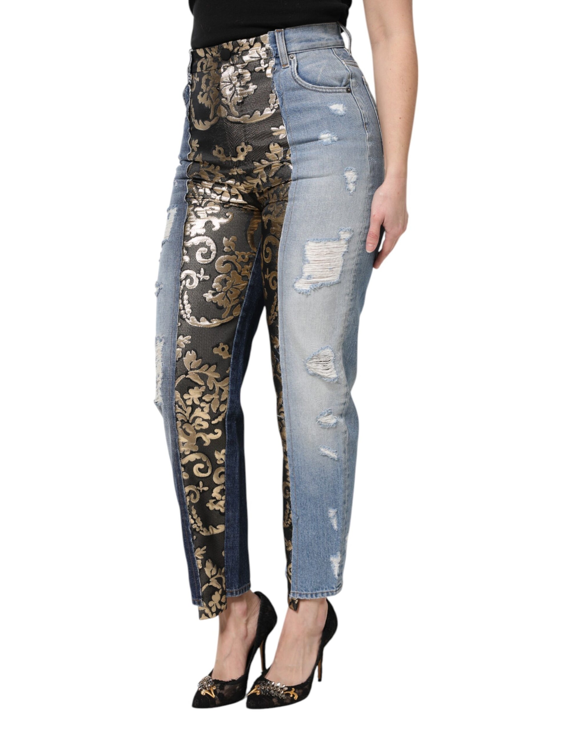Dolce & Gabbana Multicolor High Waisted Jeans for Women detail view