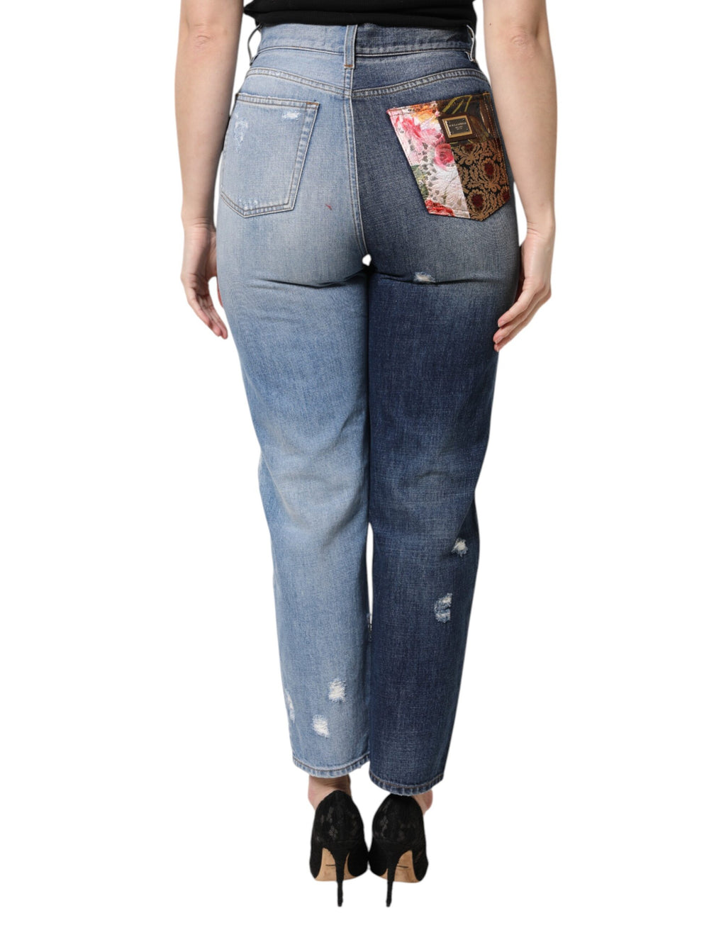 Dolce & Gabbana Multicolor High Waisted Jeans for Women side view