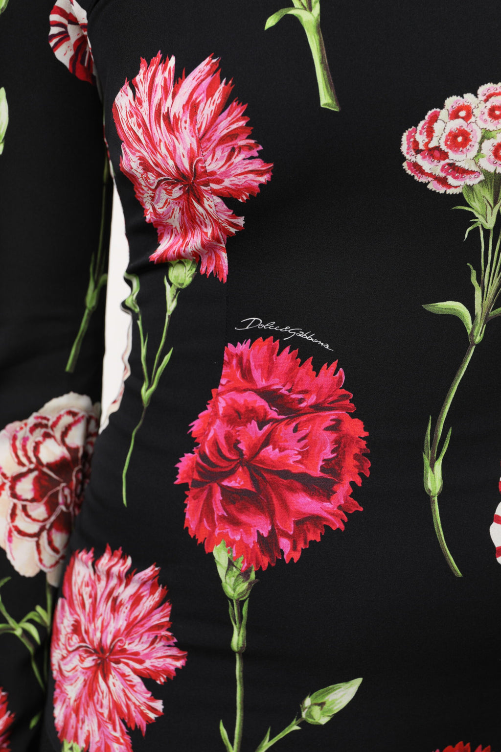 Chemisier femme à manches longues Dolce & Gabbana noir floral