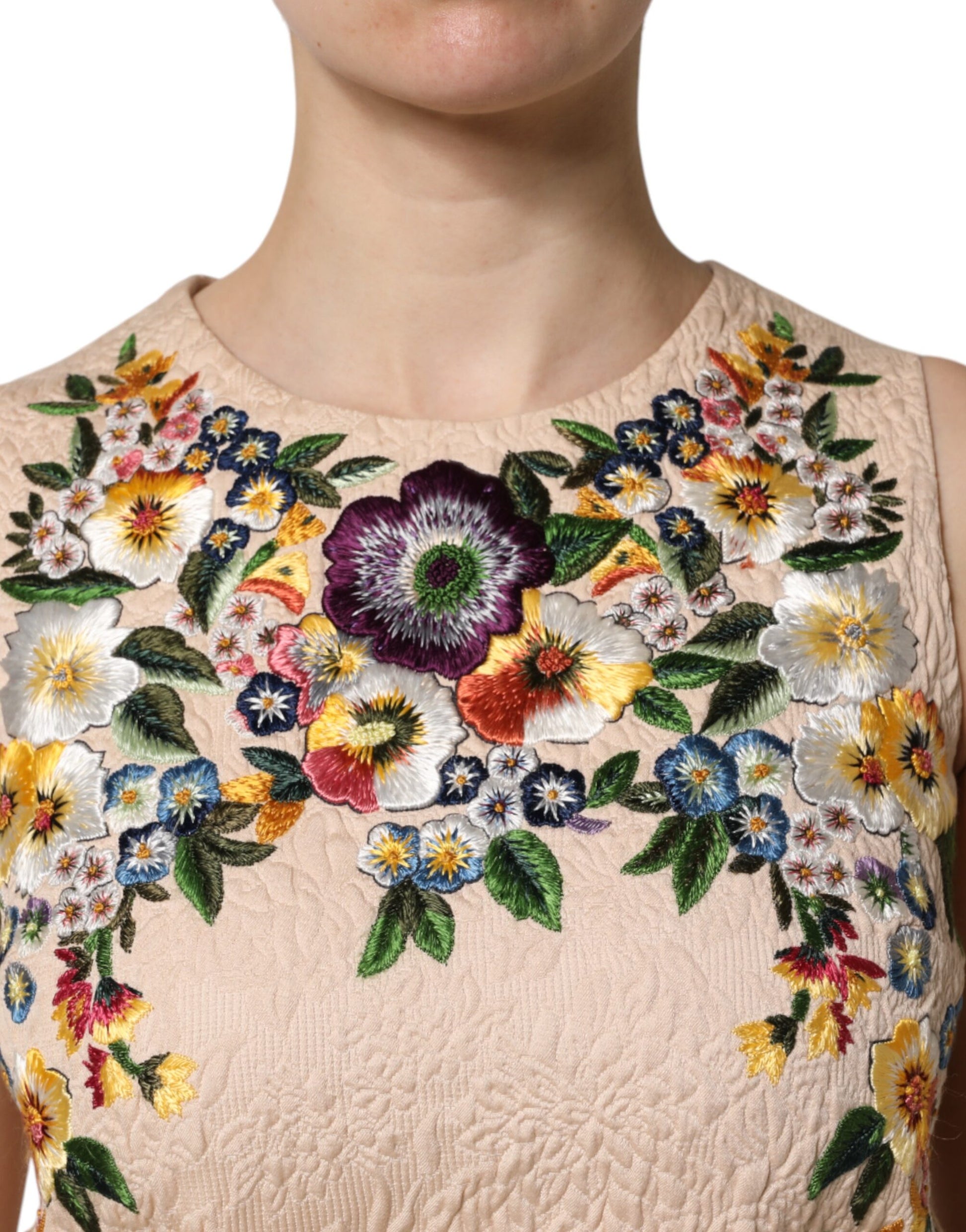 Dolce & Gabbana Beige Sleeveless T-Shirt for Women additional view