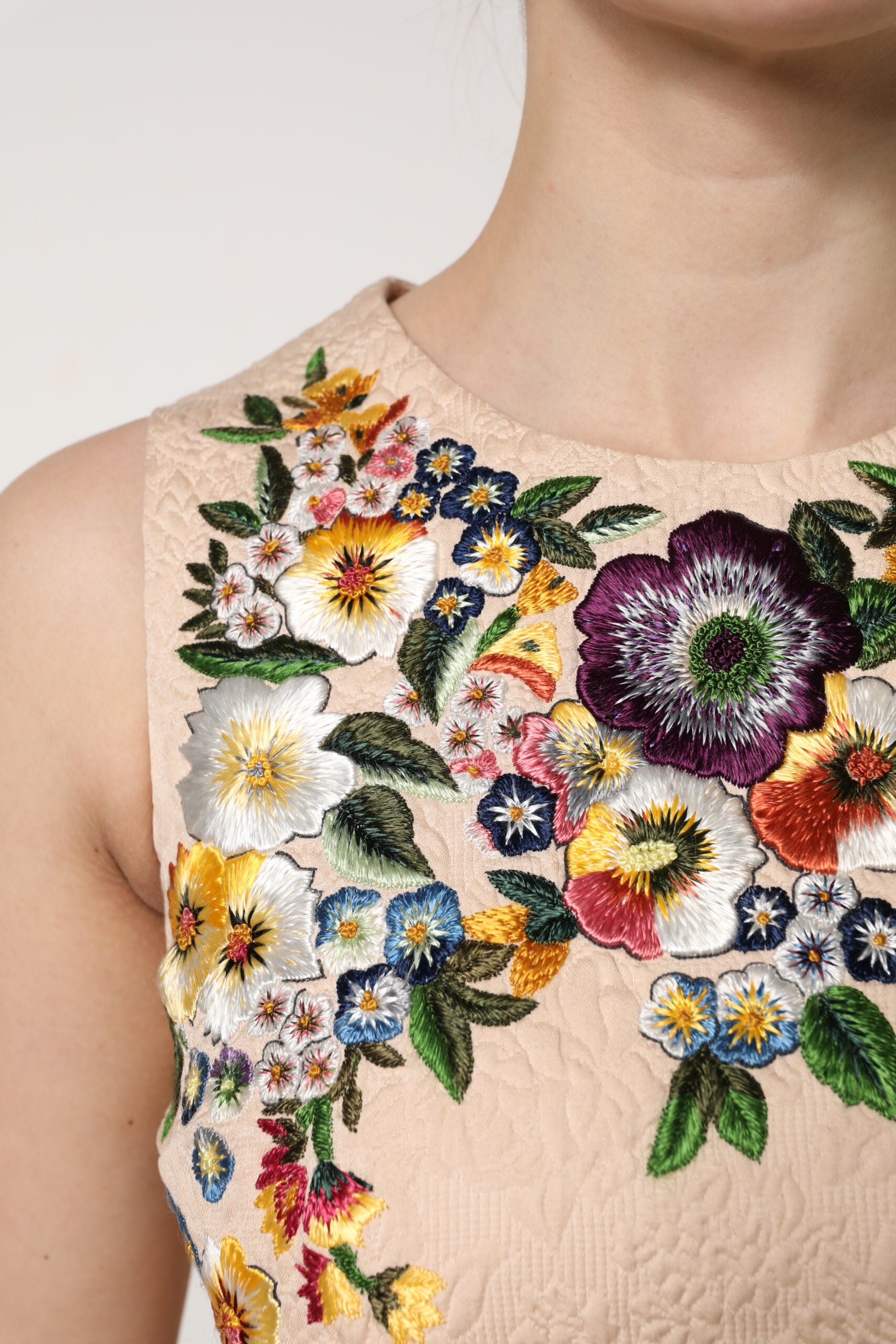 Dolce & Gabbana Beige Sleeveless T-Shirt for Women additional view