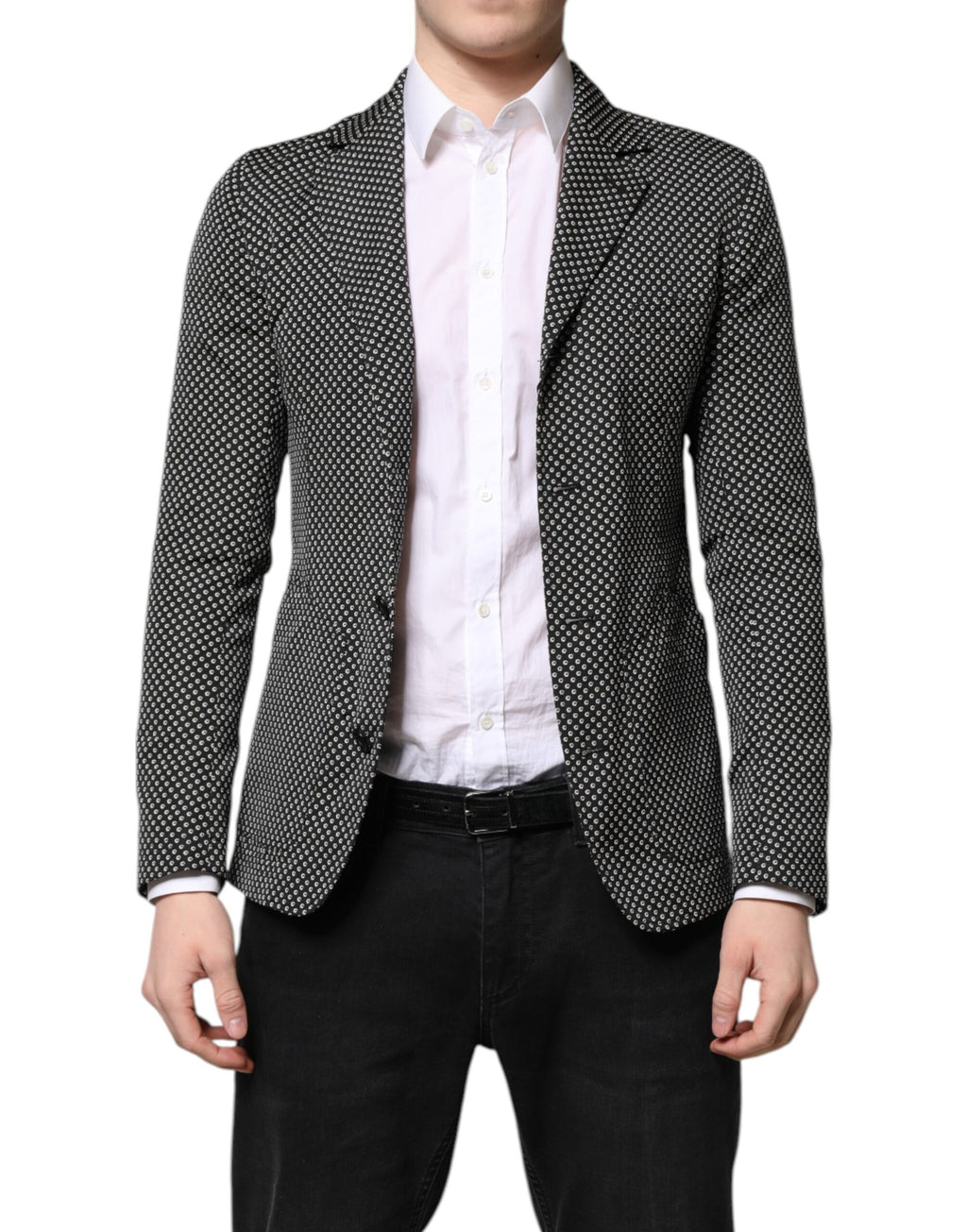 Veste de costume pour homme Dolce & Gabbana à motif noir et blanc