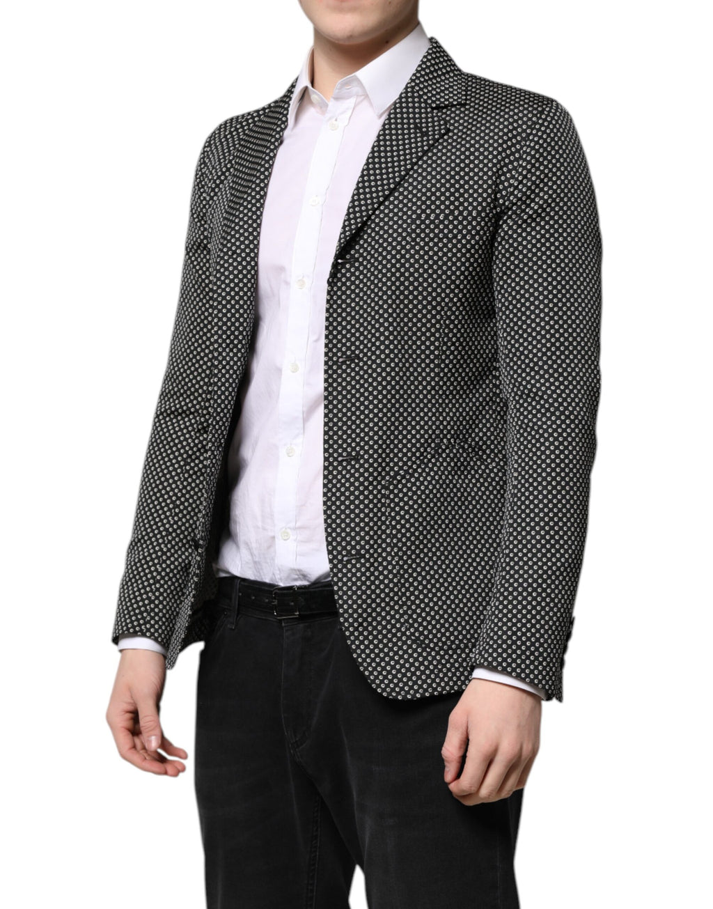 Veste de costume pour homme Dolce & Gabbana à motif noir et blanc