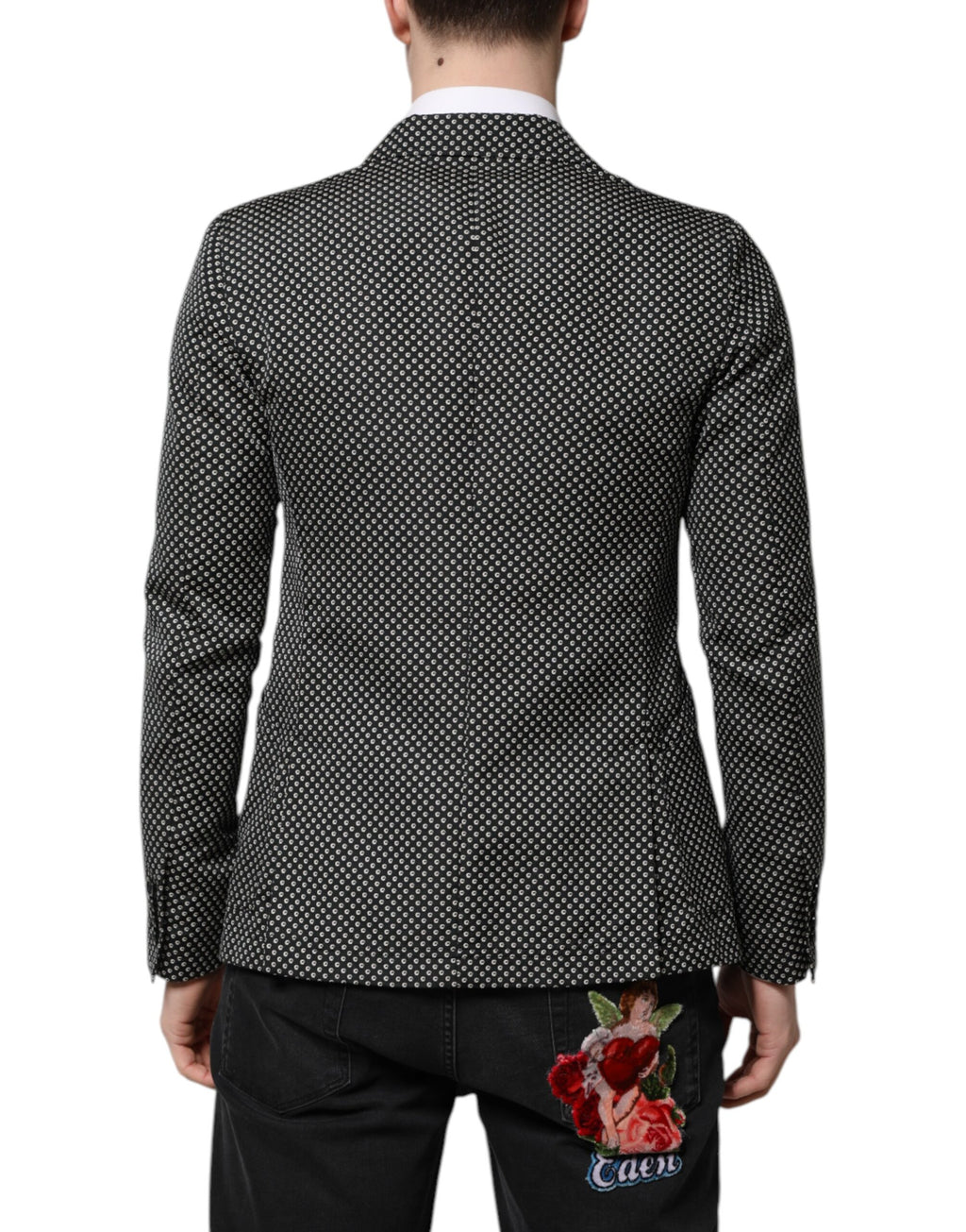 Veste de costume pour homme Dolce & Gabbana à motif noir et blanc