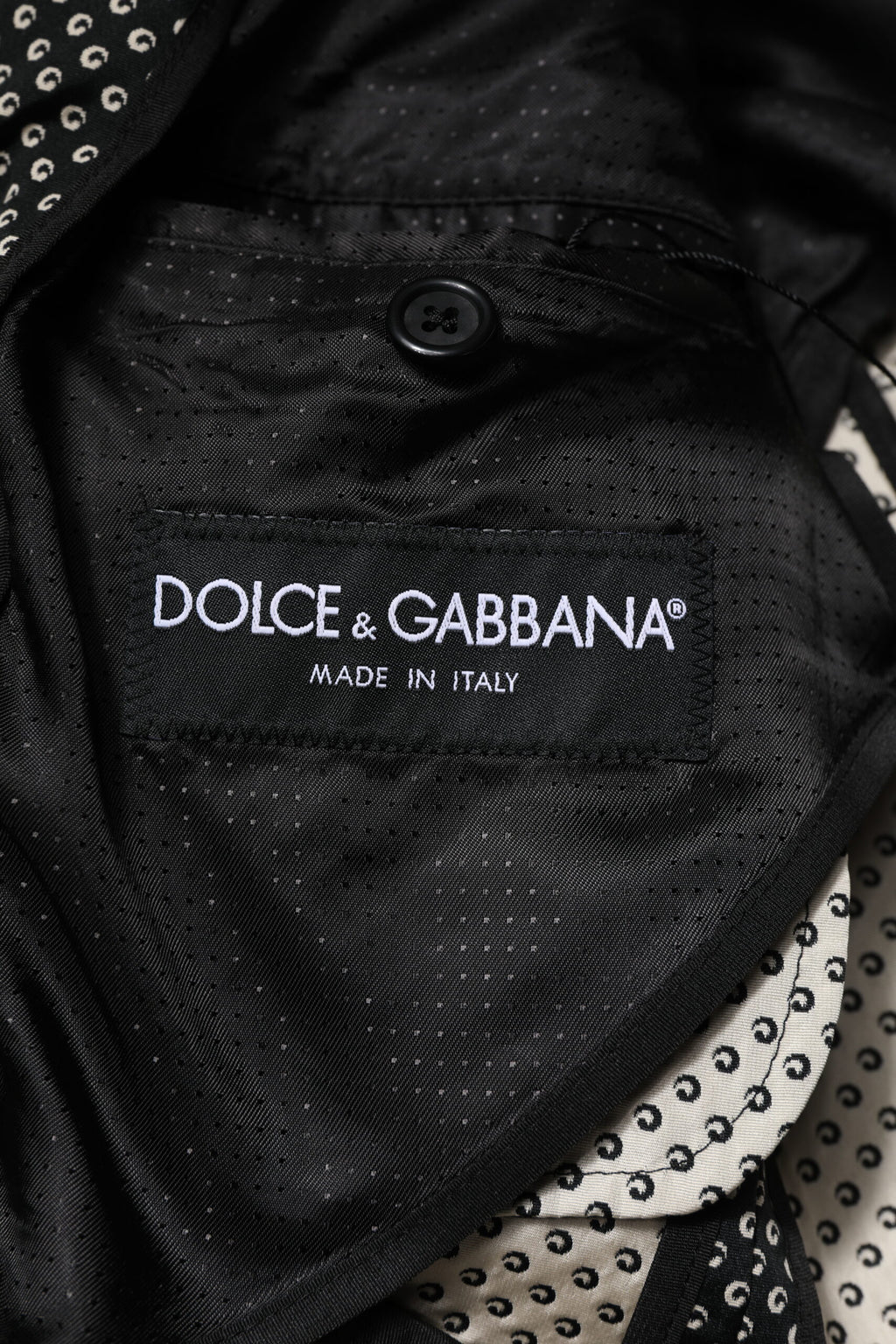 Veste de costume pour homme Dolce & Gabbana à motif noir et blanc