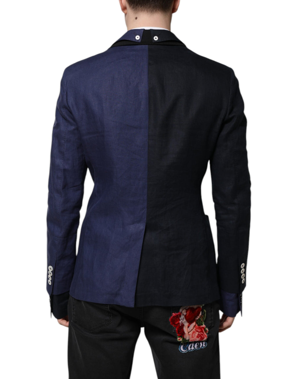 Dolce & Gabbana Blue Blazer for Men side view