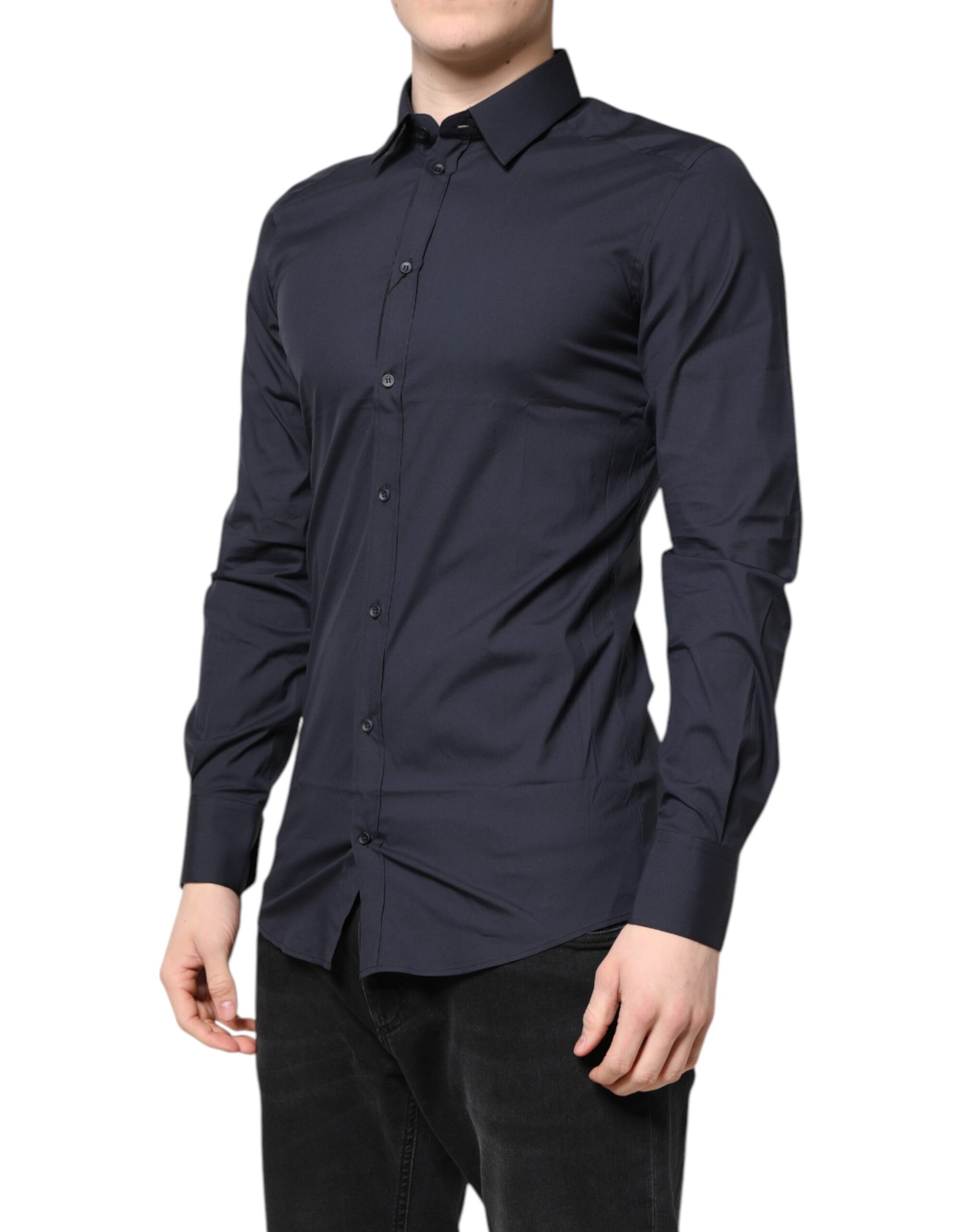 Dolce & Gabbana Blue Dress Shirt for Men detail view