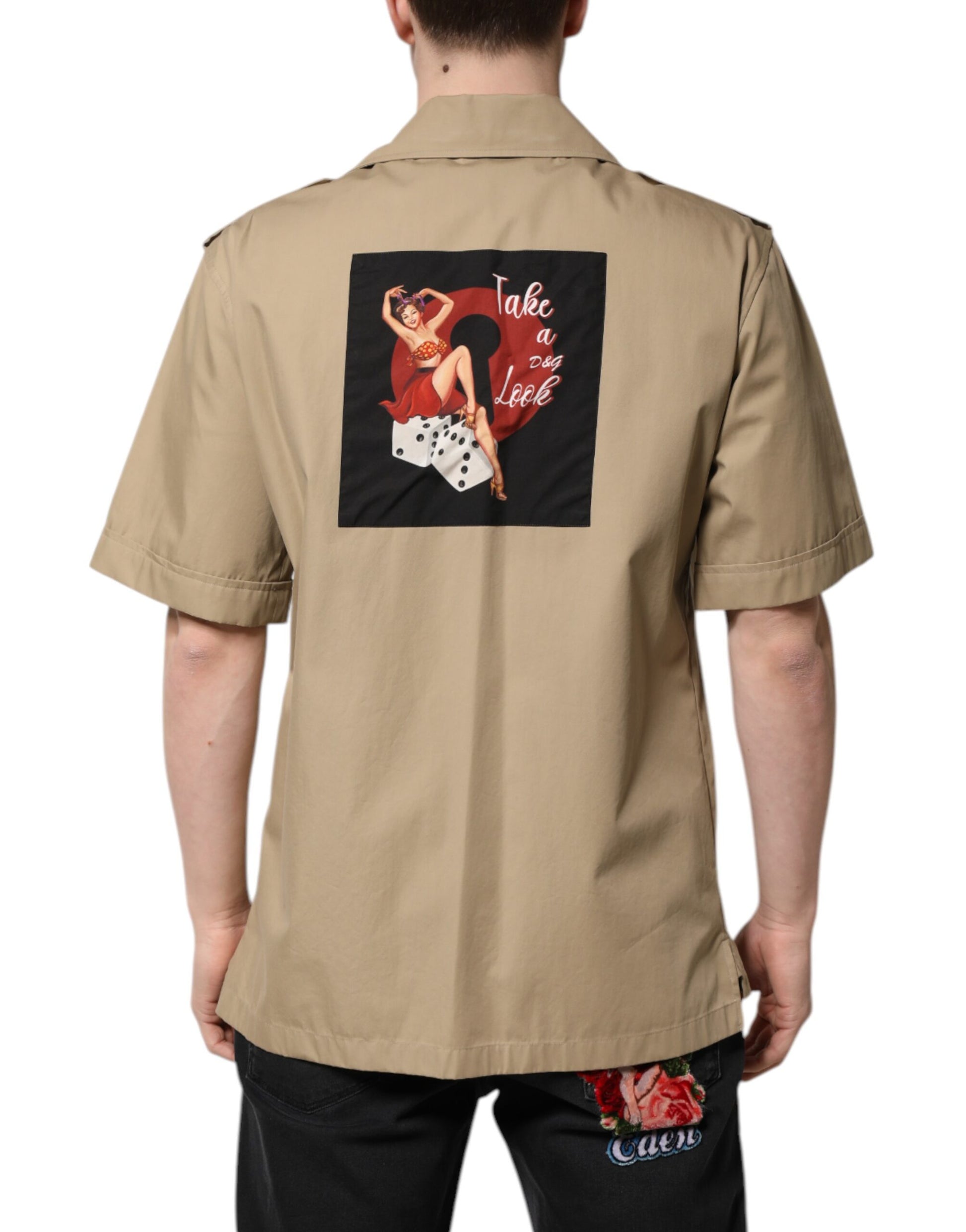Dolce & Gabbana Brown Shortsleeve for Men side view