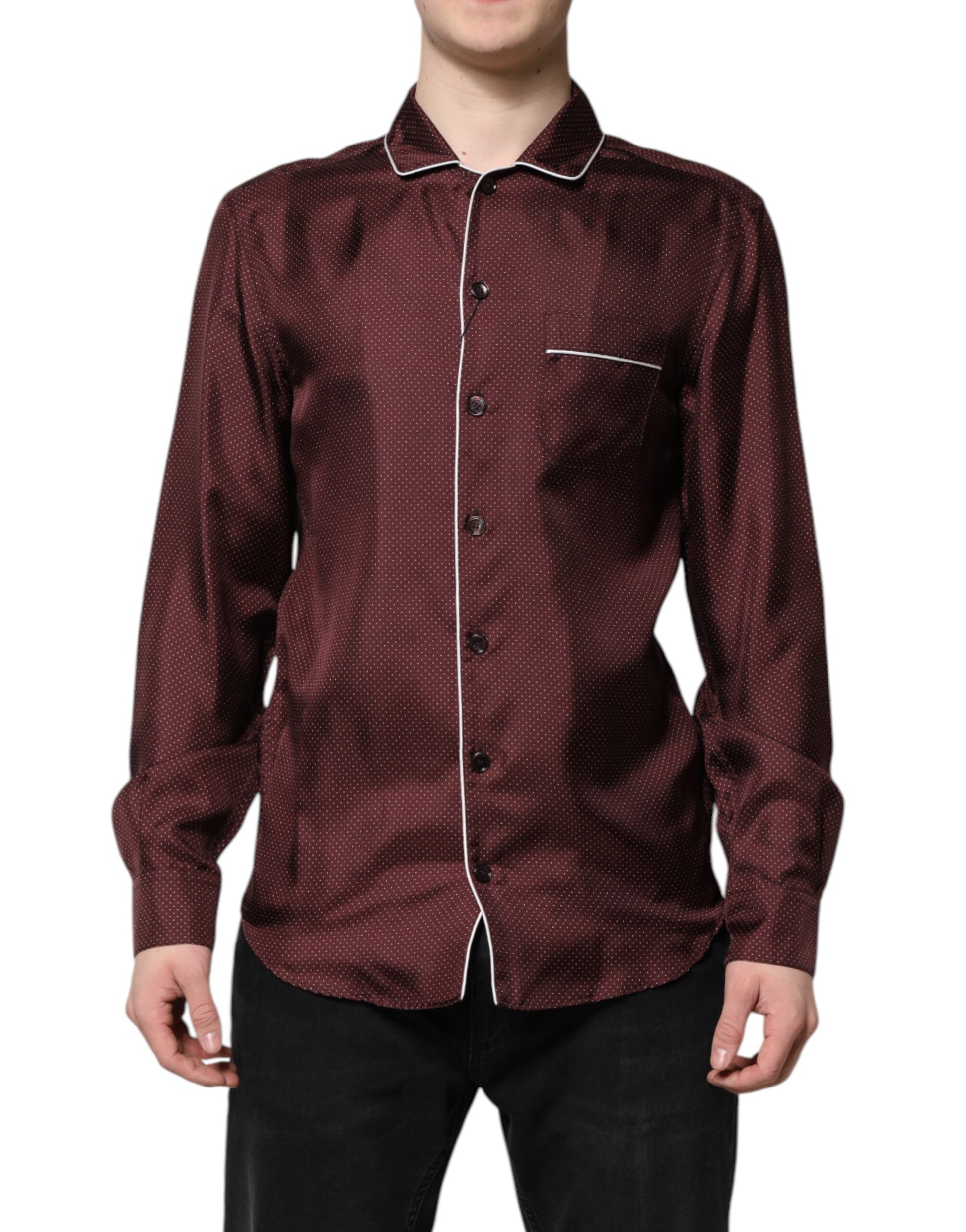 Dolce & Gabbana Red Polo Shirt for Men detail view