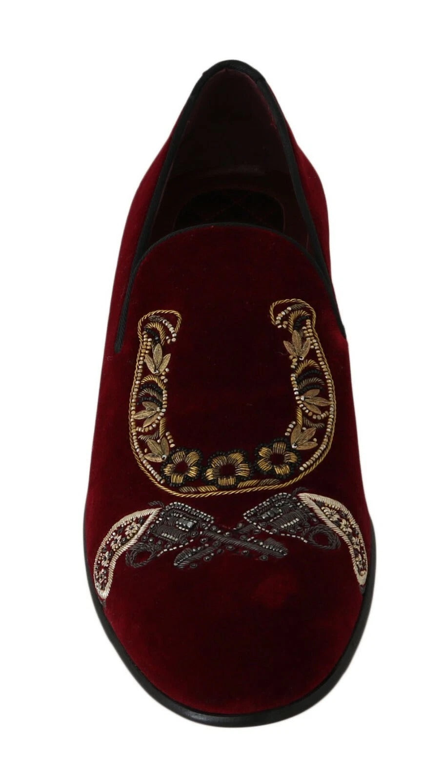 Dolce & Gabbana Red Slip On Loafers for Men detail view