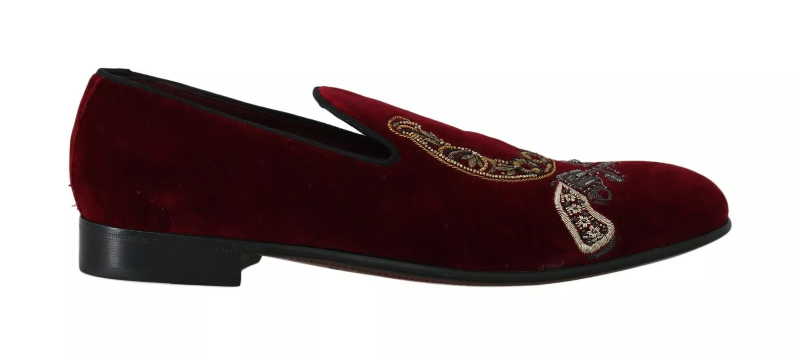 Dolce & Gabbana Red Slip On Loafers for Men