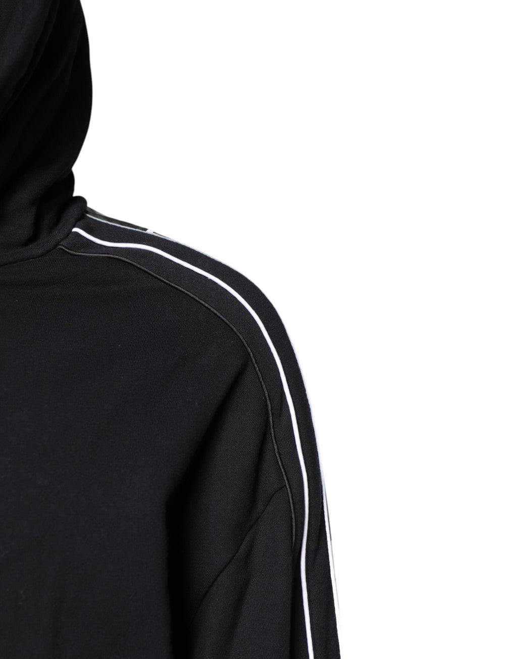 Dolce & Gabbana Sweat-shirt à capuche en coton noir avec logo