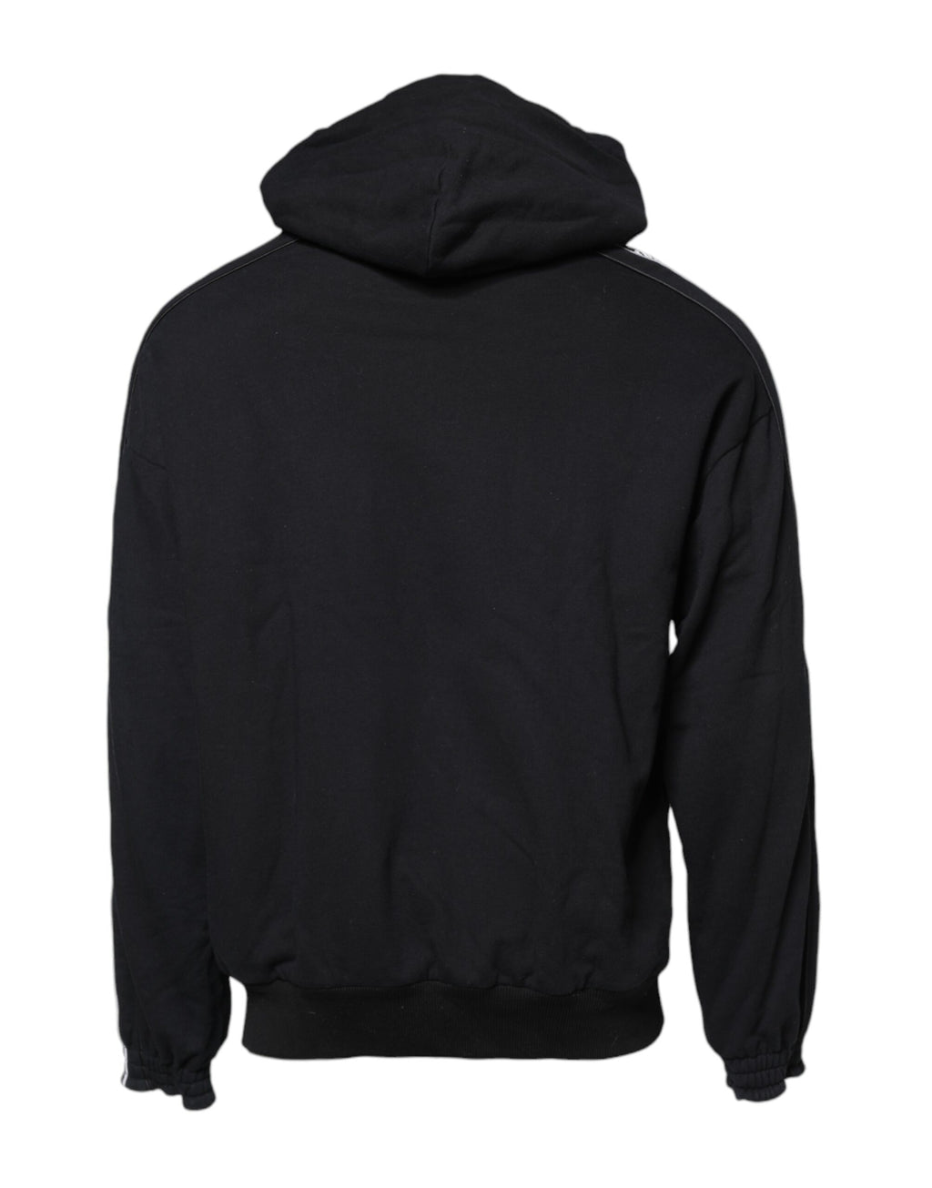 Dolce & Gabbana Sweat-shirt à capuche en coton noir avec logo