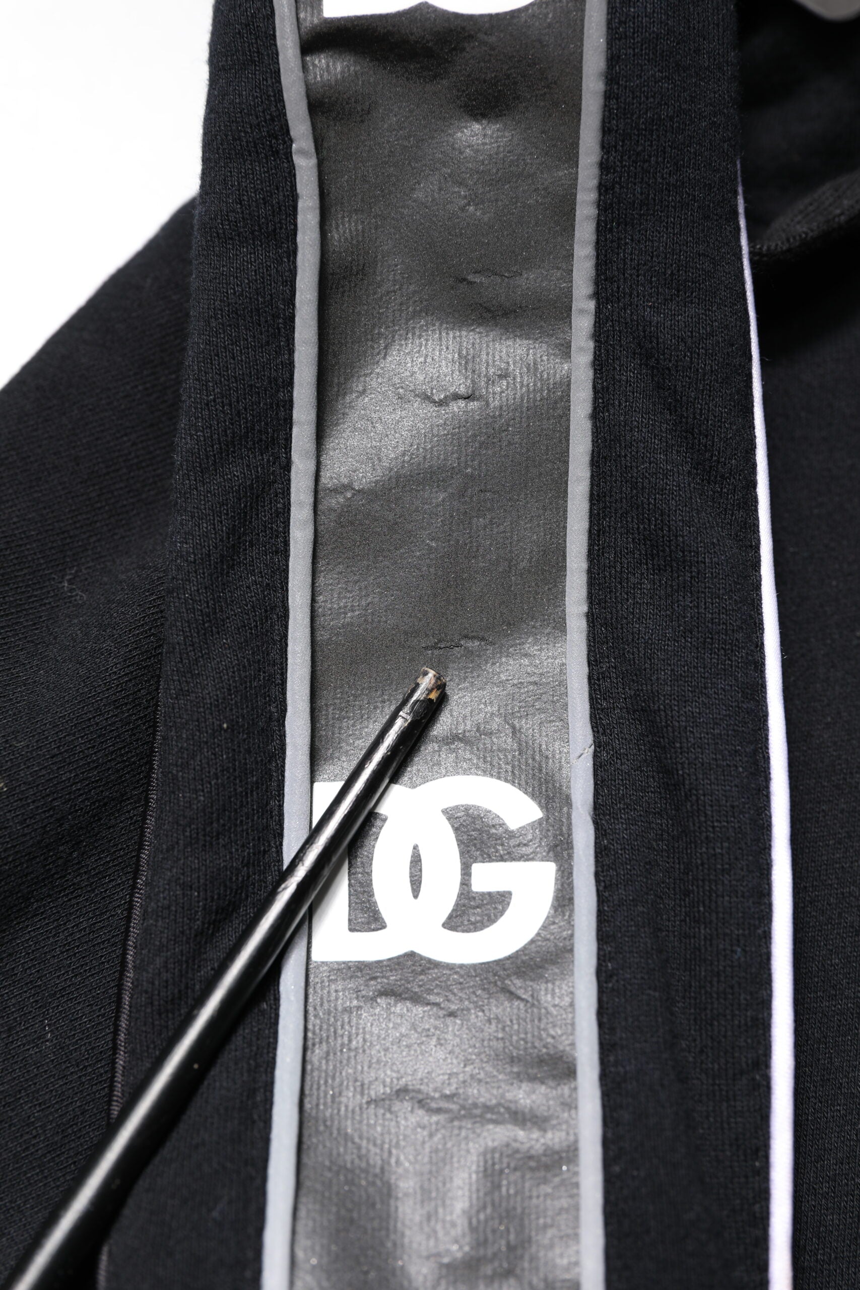 Dolce & Gabbana Sweat-shirt à capuche en coton noir avec logo