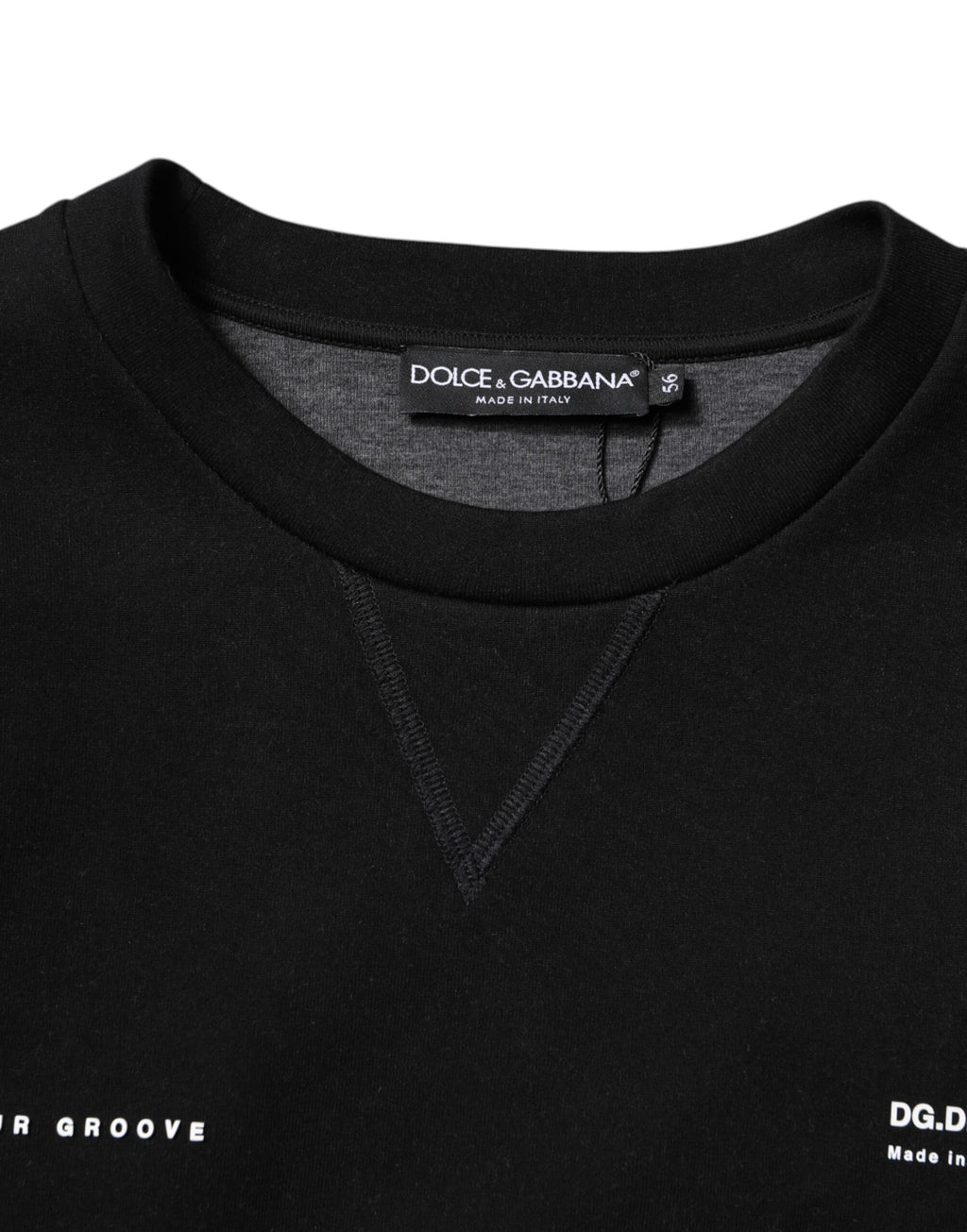 Pull en maille Dolce & Gabbana en coton noir avec logo