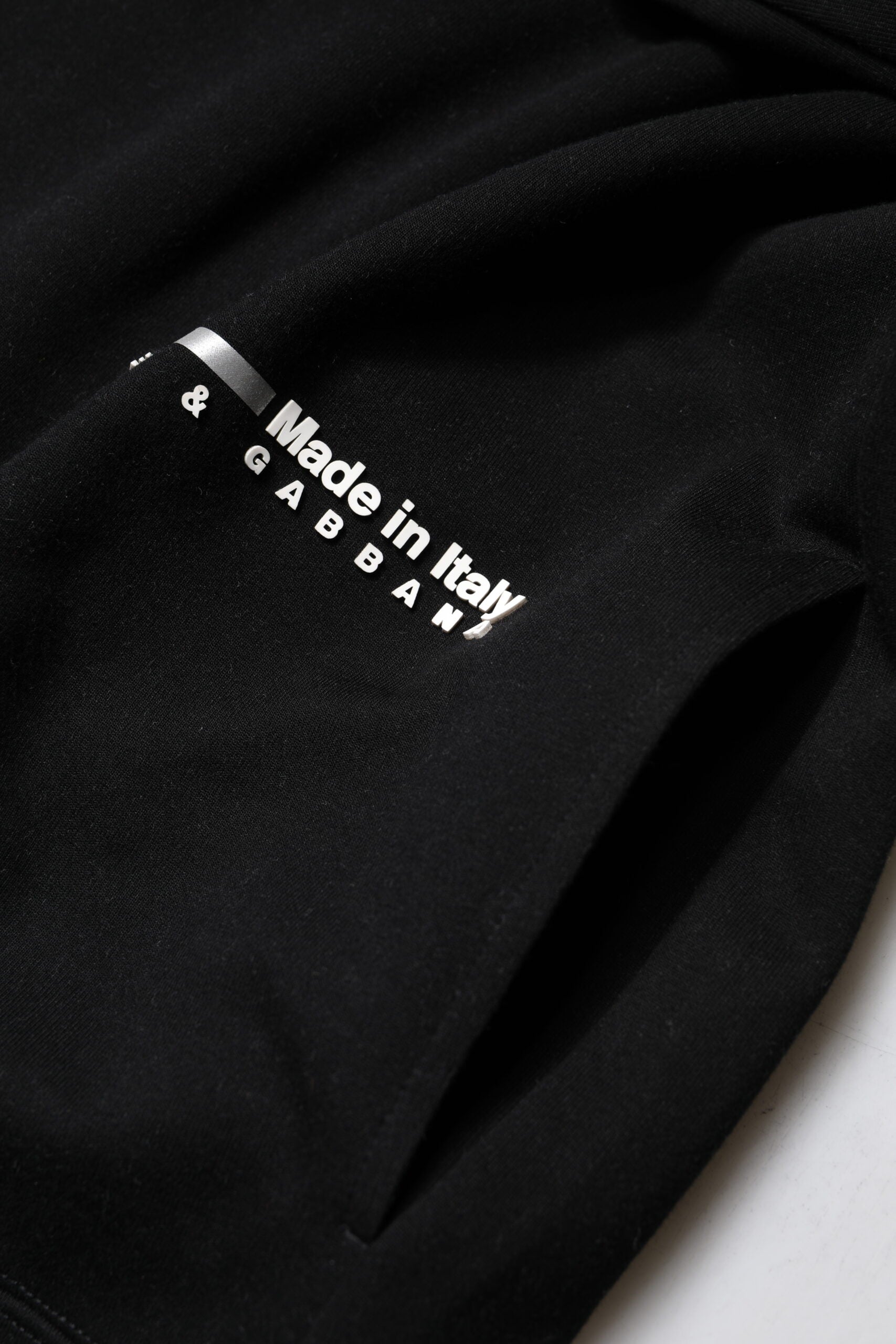 Pull en maille Dolce & Gabbana en coton noir avec logo