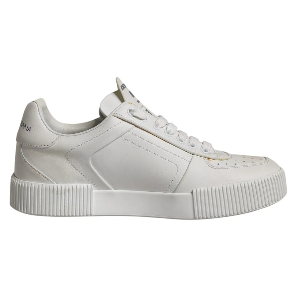 Dolce & Gabbana White Low Top Sneakers for Men side view