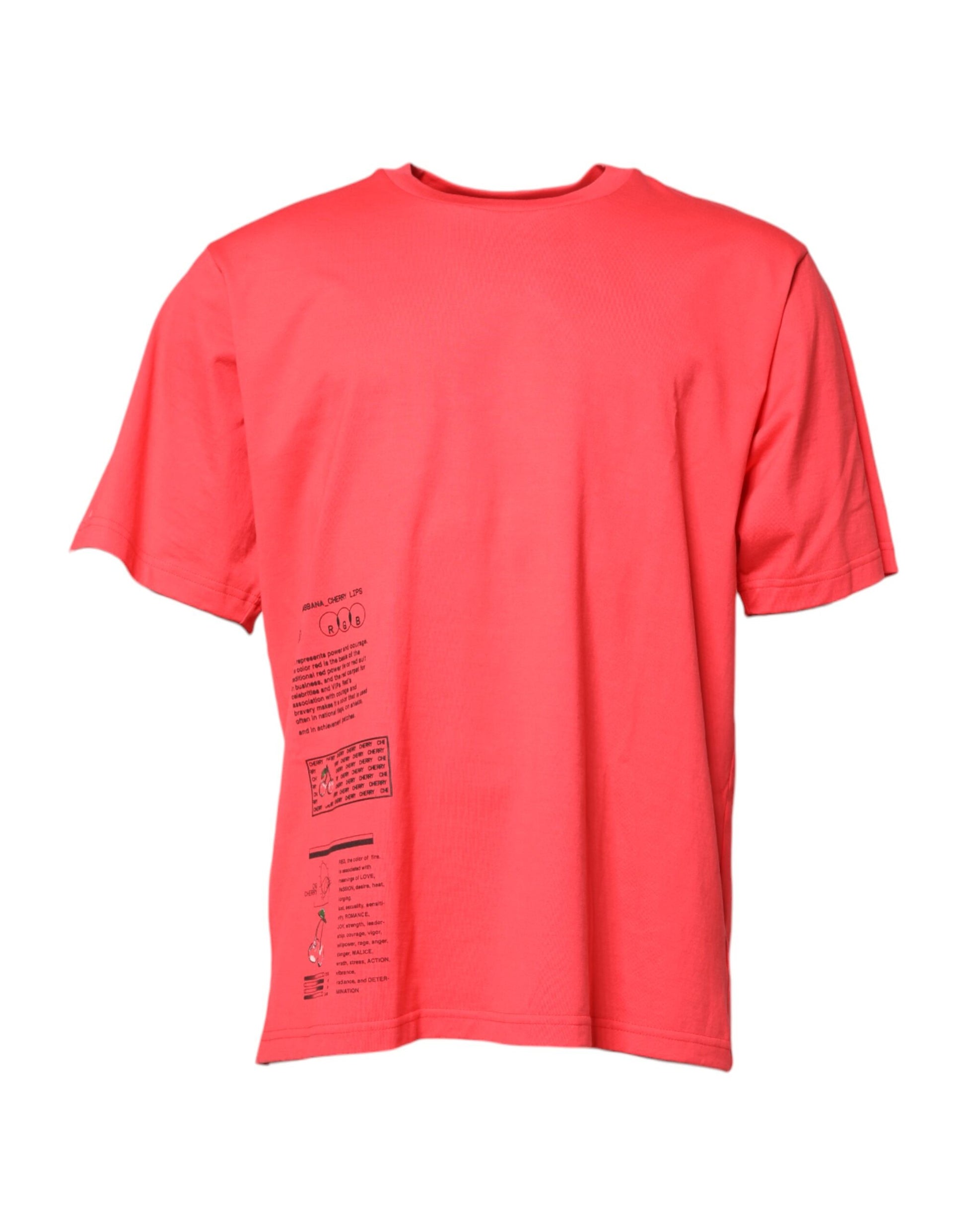 T-shirt Dolce & Gabbana en coton rouge à imprimé lettres et col rond
