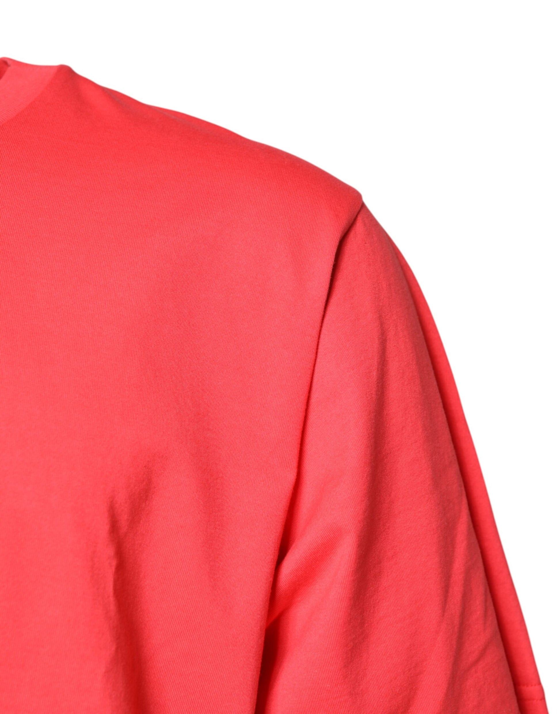 T-shirt Dolce & Gabbana en coton rouge à imprimé lettres et col rond