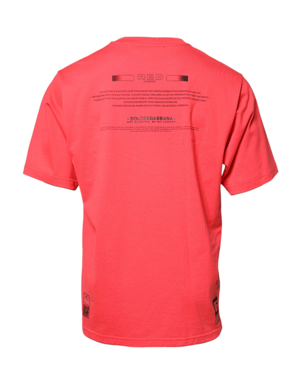 T-shirt Dolce & Gabbana en coton rouge à imprimé lettres et col rond