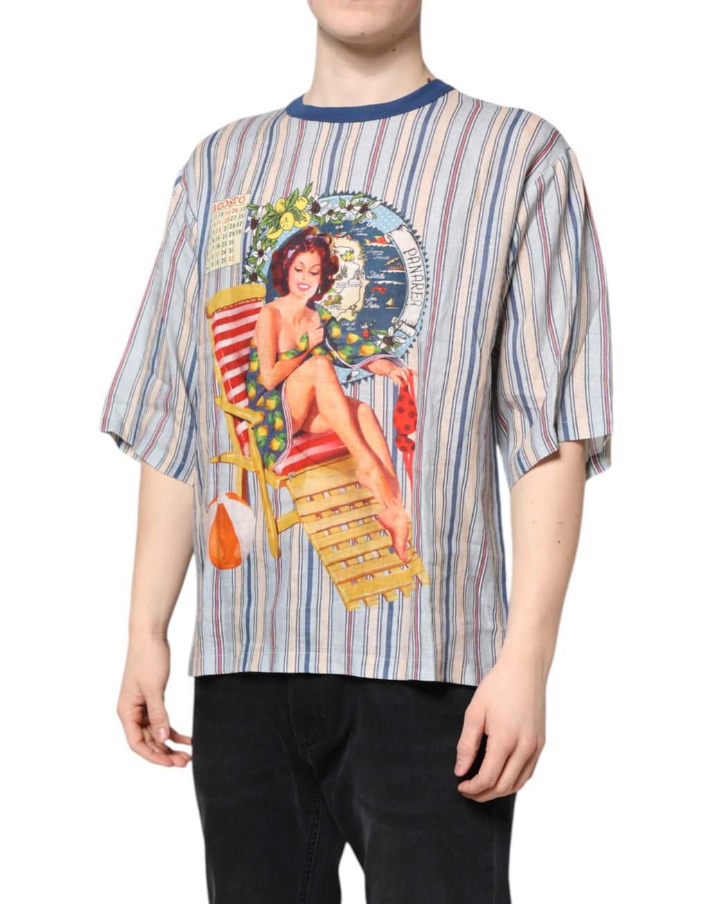 Dolce & Gabbana Multicolor T-Shirt for Men detail view