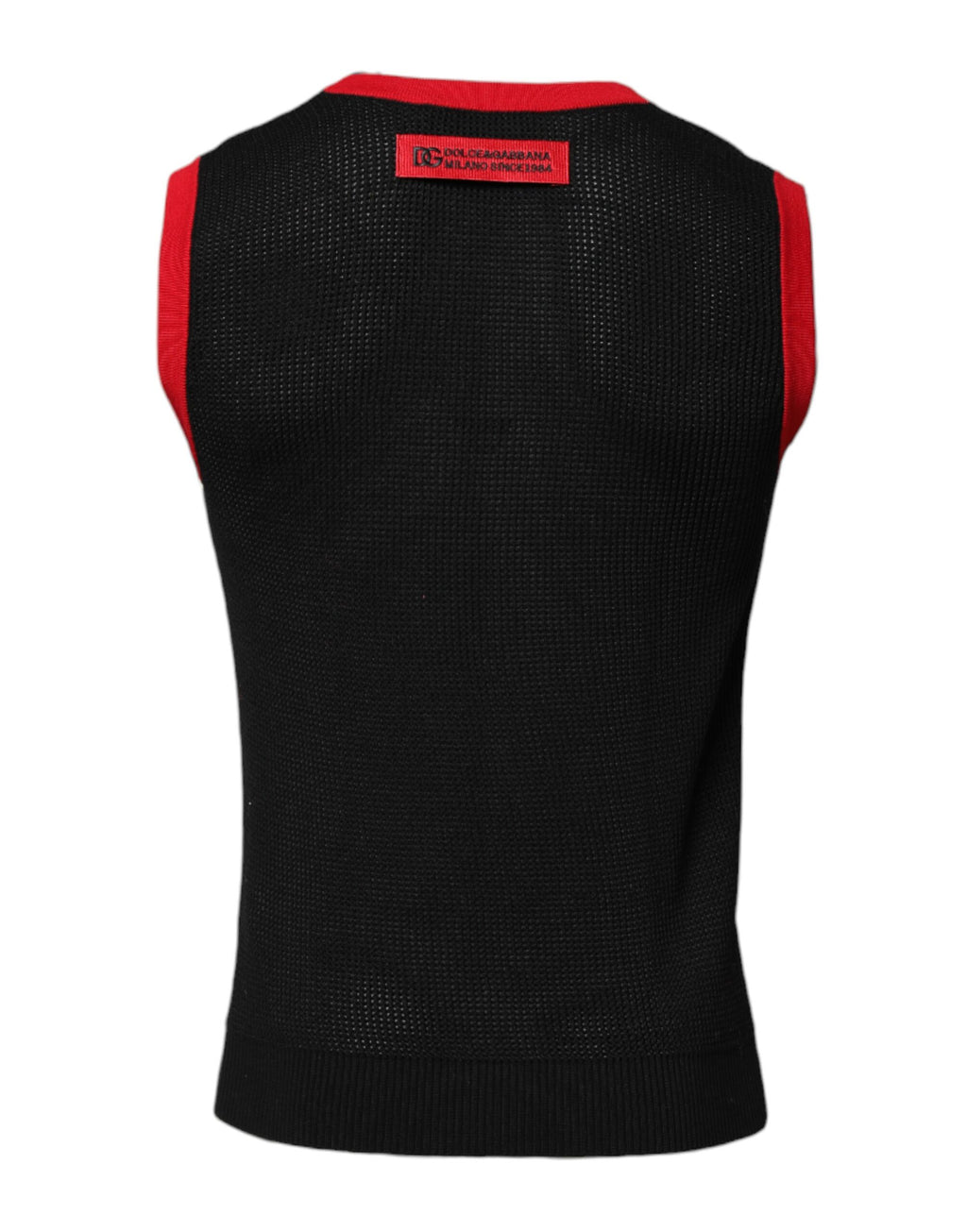 Dolce & Gabbana Black Sleeveless T-Shirt for Men side view