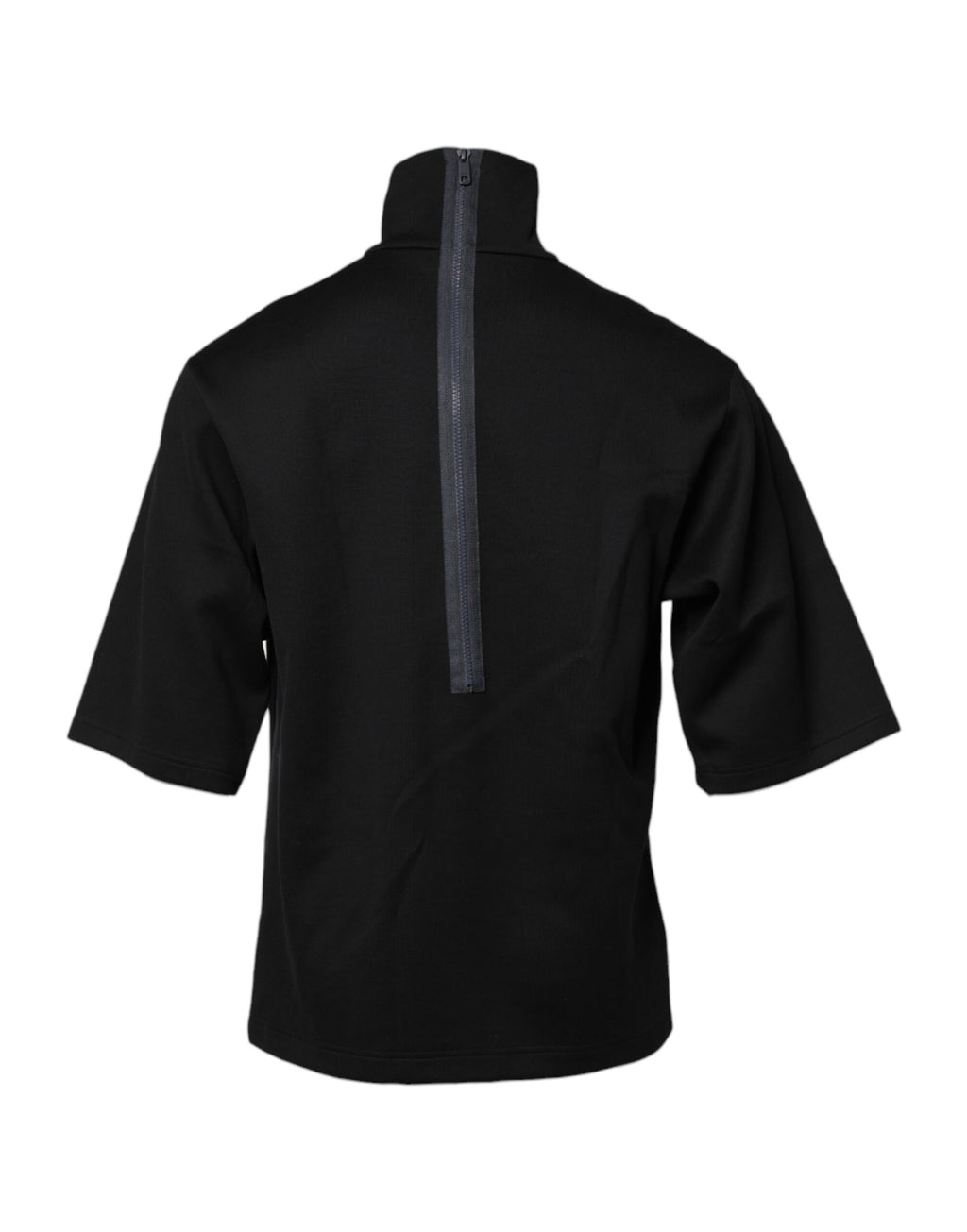 T-shirt Dolce & Gabbana noir en coton à col roulé imprimé DG