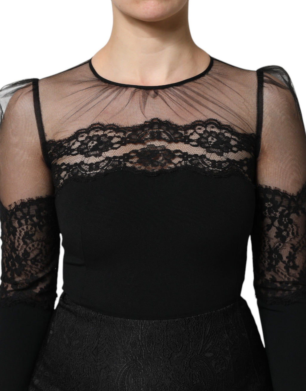 Dolce & Gabbana Black Midi Dress for Women additional view