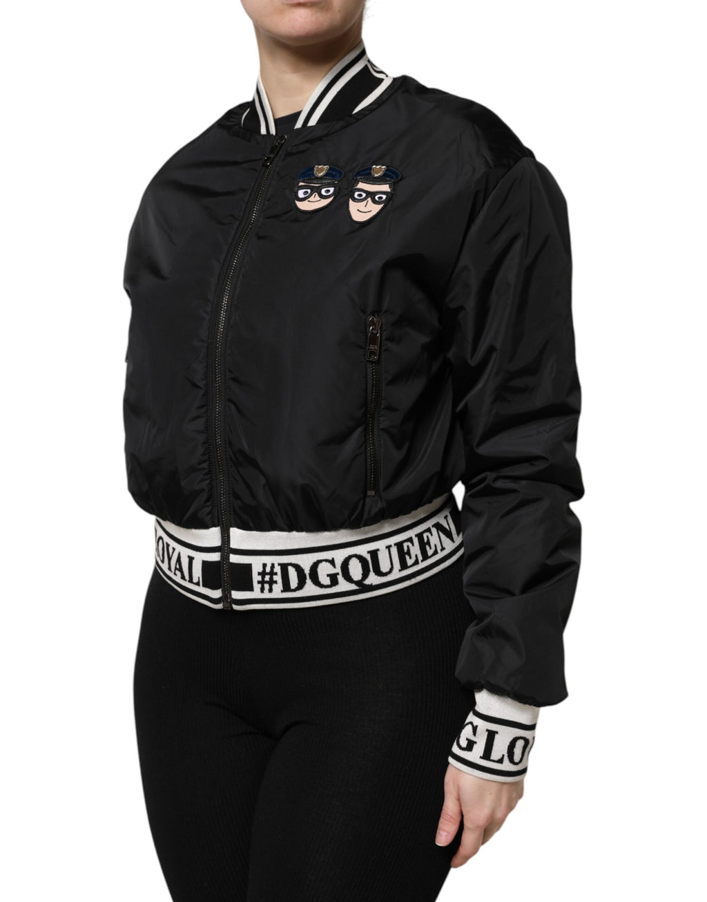 Dolce & Gabbana Black Bomber for Women detail view